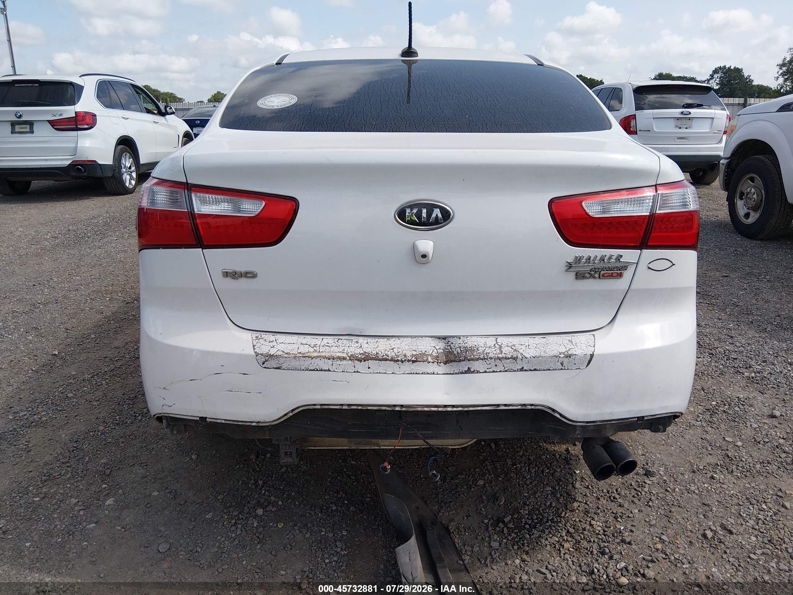 2012 Kia Rio Sx White vin: KNADN4A36C6072497