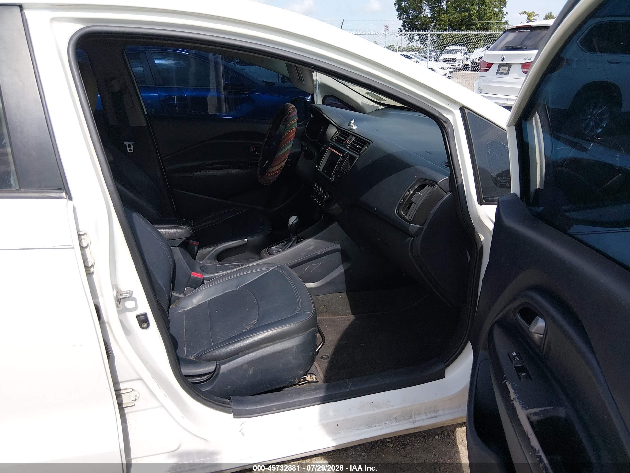 2012 Kia Rio Sx White vin: KNADN4A36C6072497