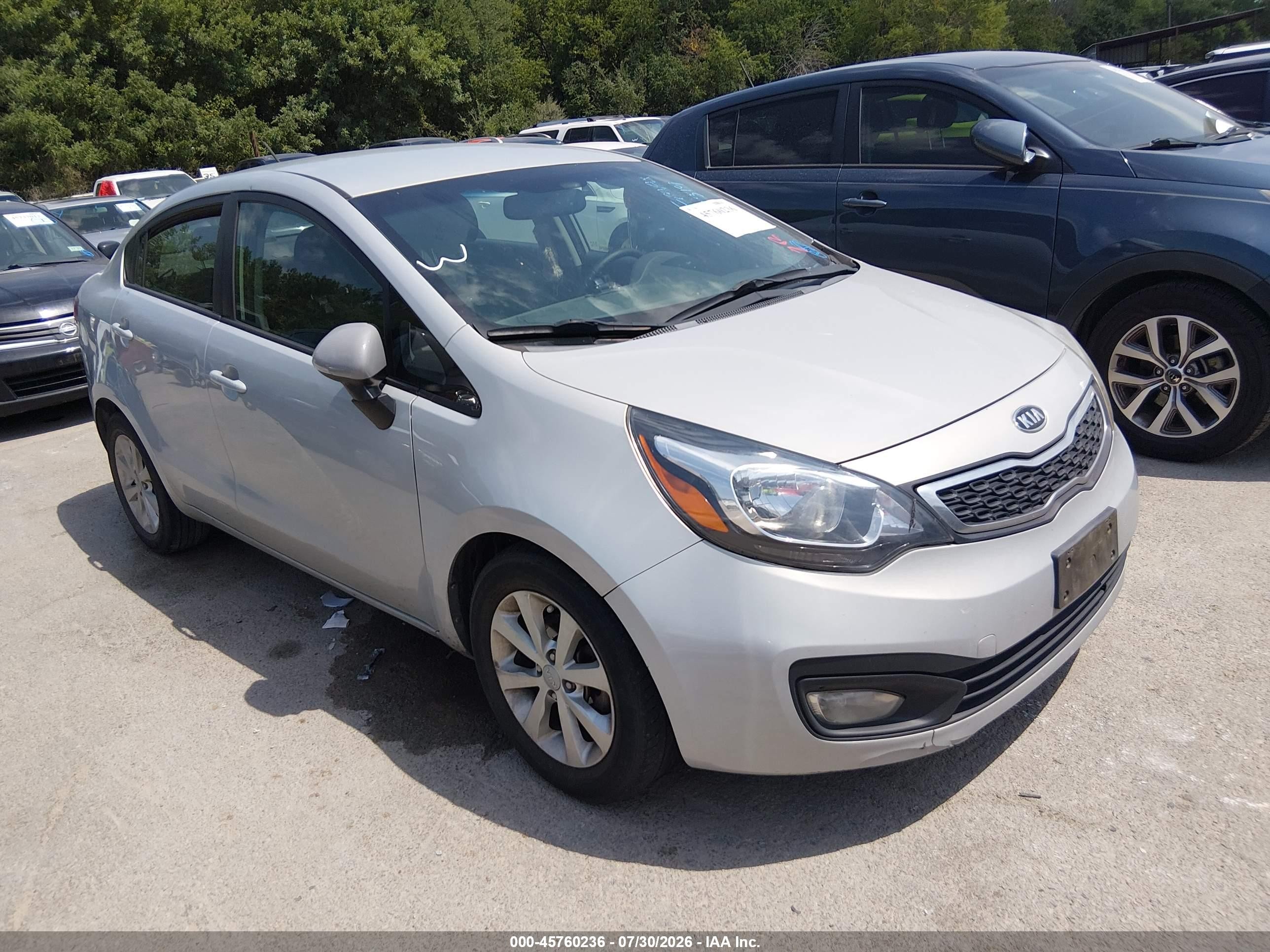 2013 Kia Rio Ex Silver vin: KNADN4A36D6114314