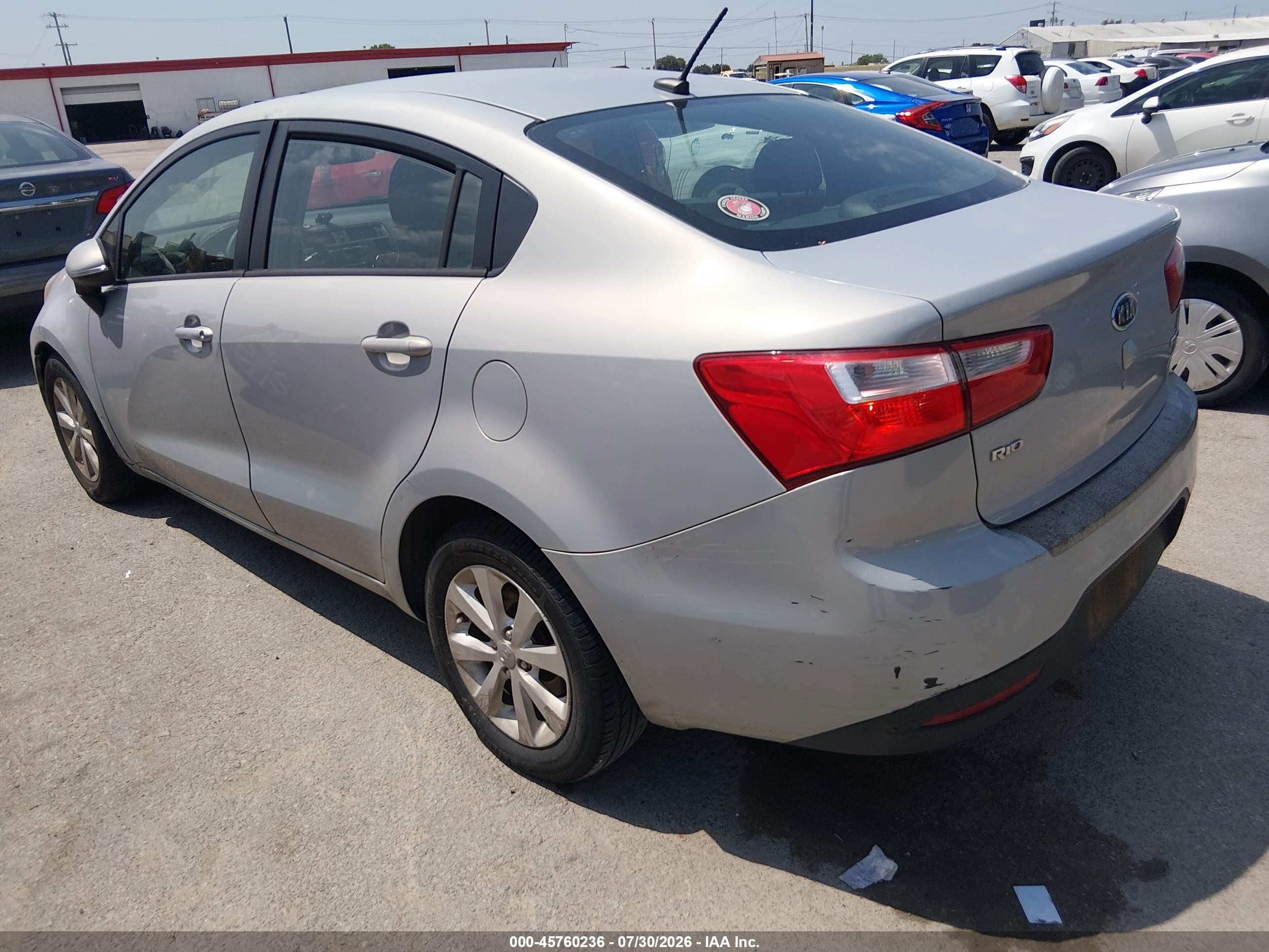2013 Kia Rio Ex Silver vin: KNADN4A36D6114314