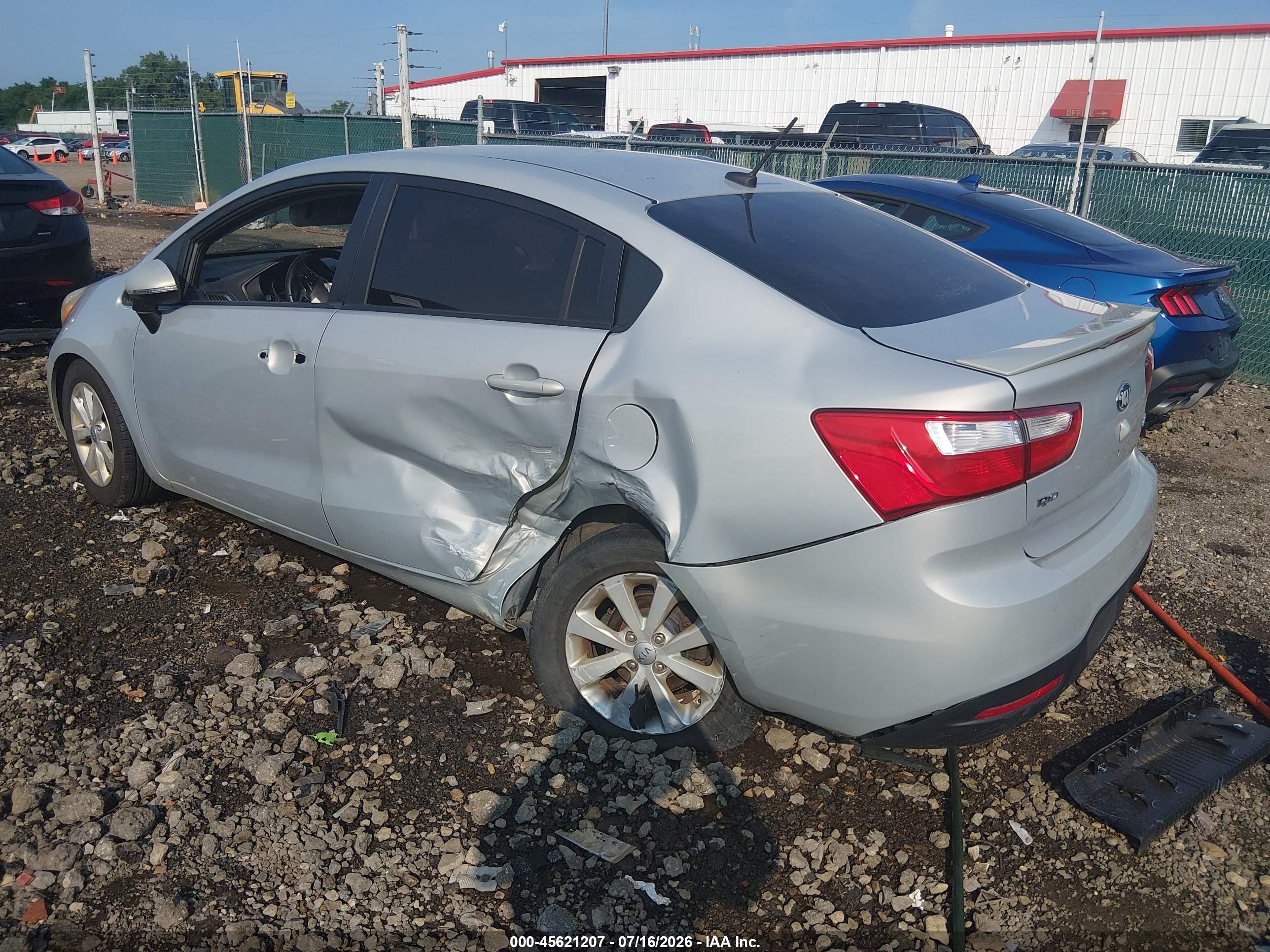 2013 Kia Rio Ex Silver vin: KNADN4A36D6201579