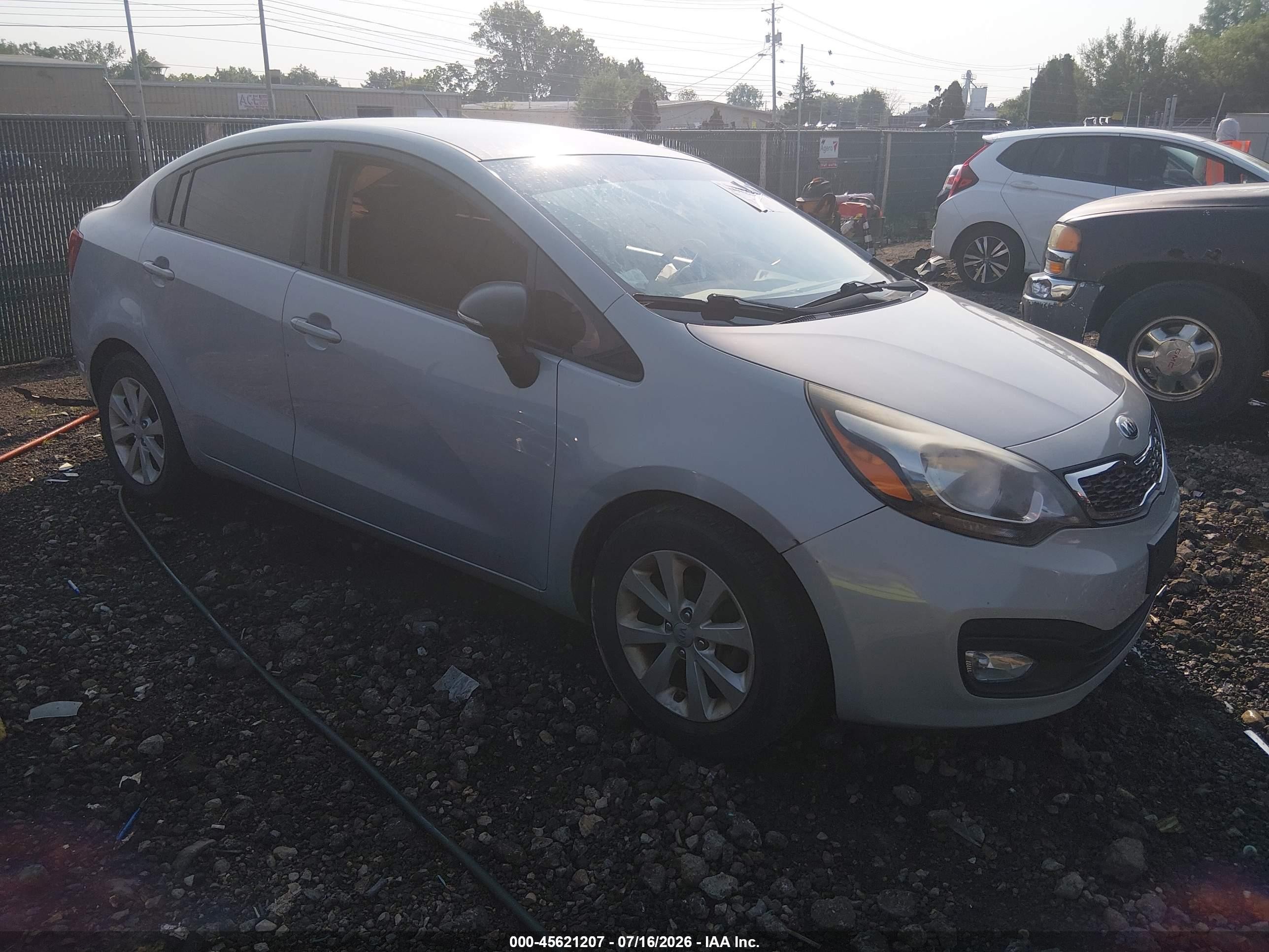 2013 Kia Rio Ex Silver vin: KNADN4A36D6201579