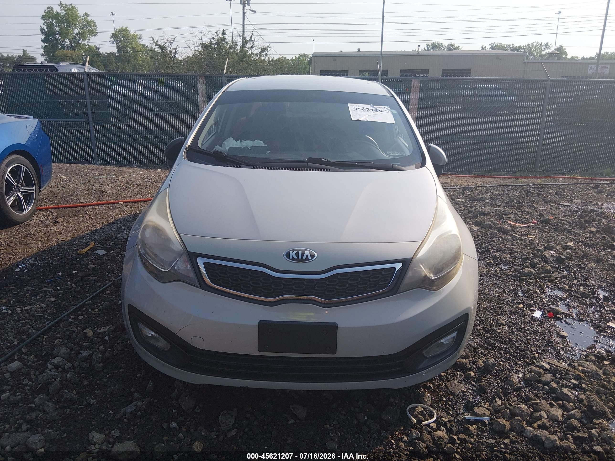 2013 Kia Rio Ex Silver vin: KNADN4A36D6201579