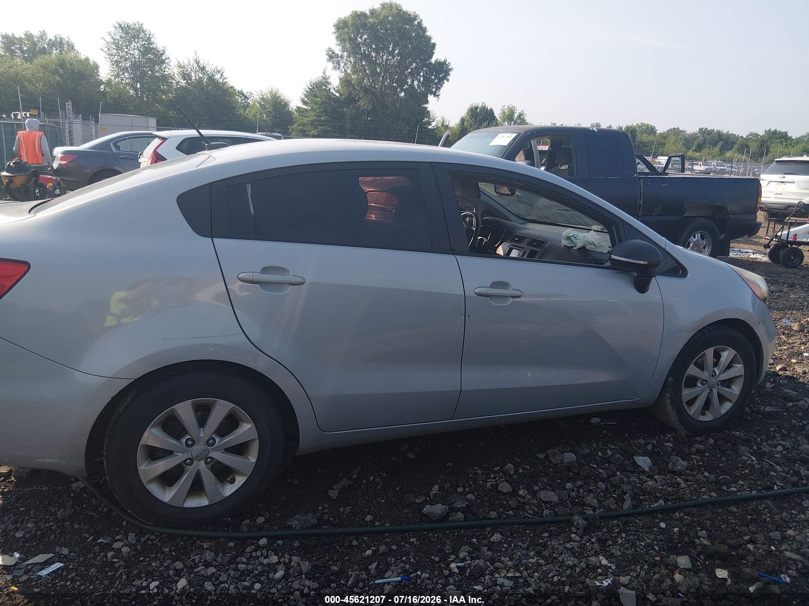 2013 Kia Rio Ex Silver vin: KNADN4A36D6201579