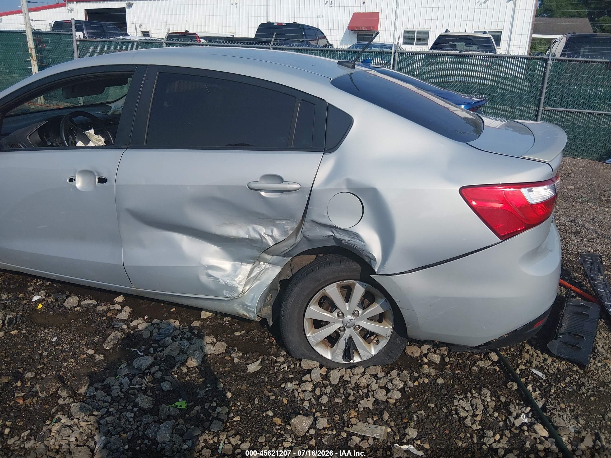 2013 Kia Rio Ex Silver vin: KNADN4A36D6201579