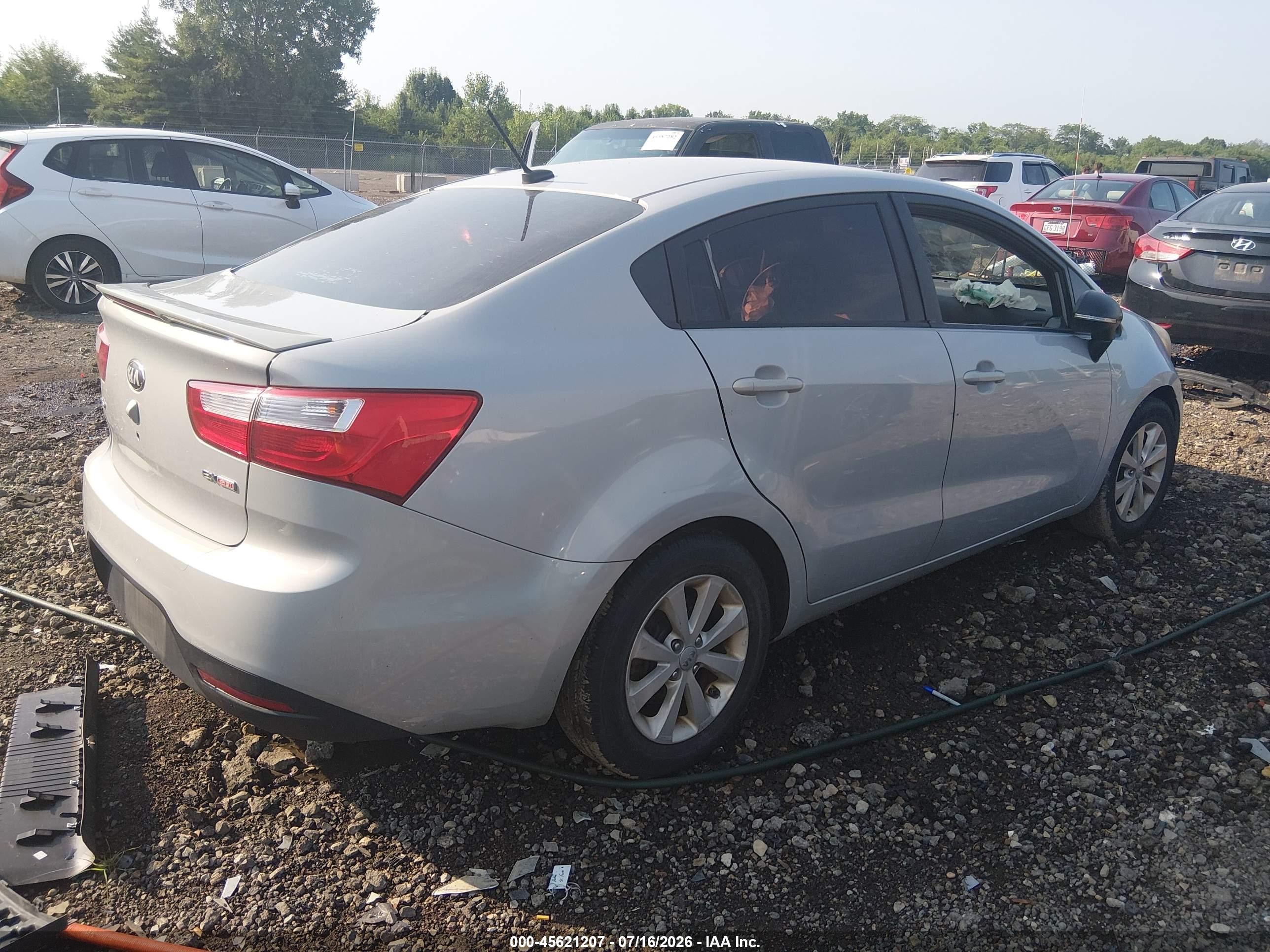 2013 Kia Rio Ex Silver vin: KNADN4A36D6201579