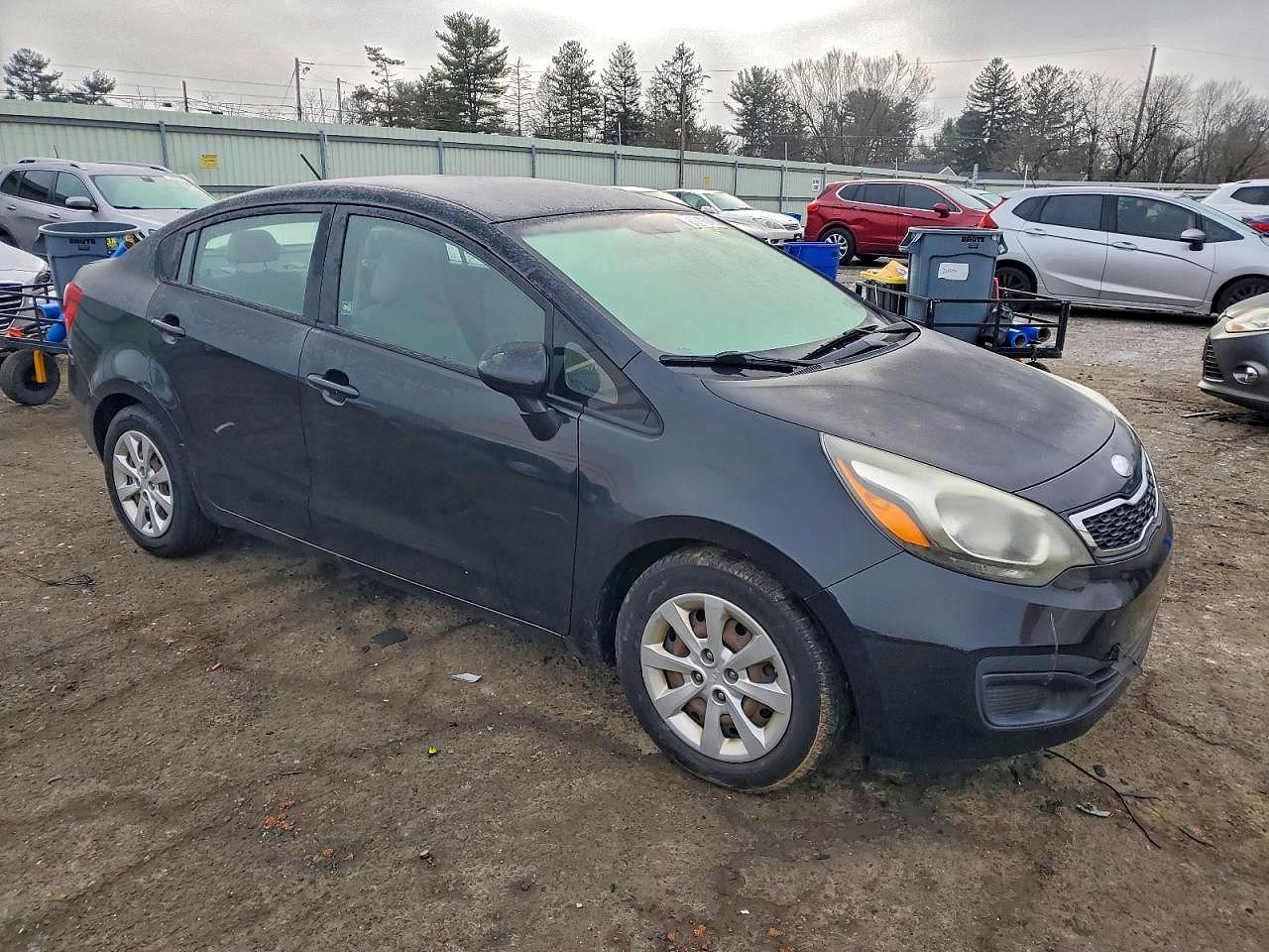 2014 Kia Rio Ex Черный vin: KNADN4A36E6368168