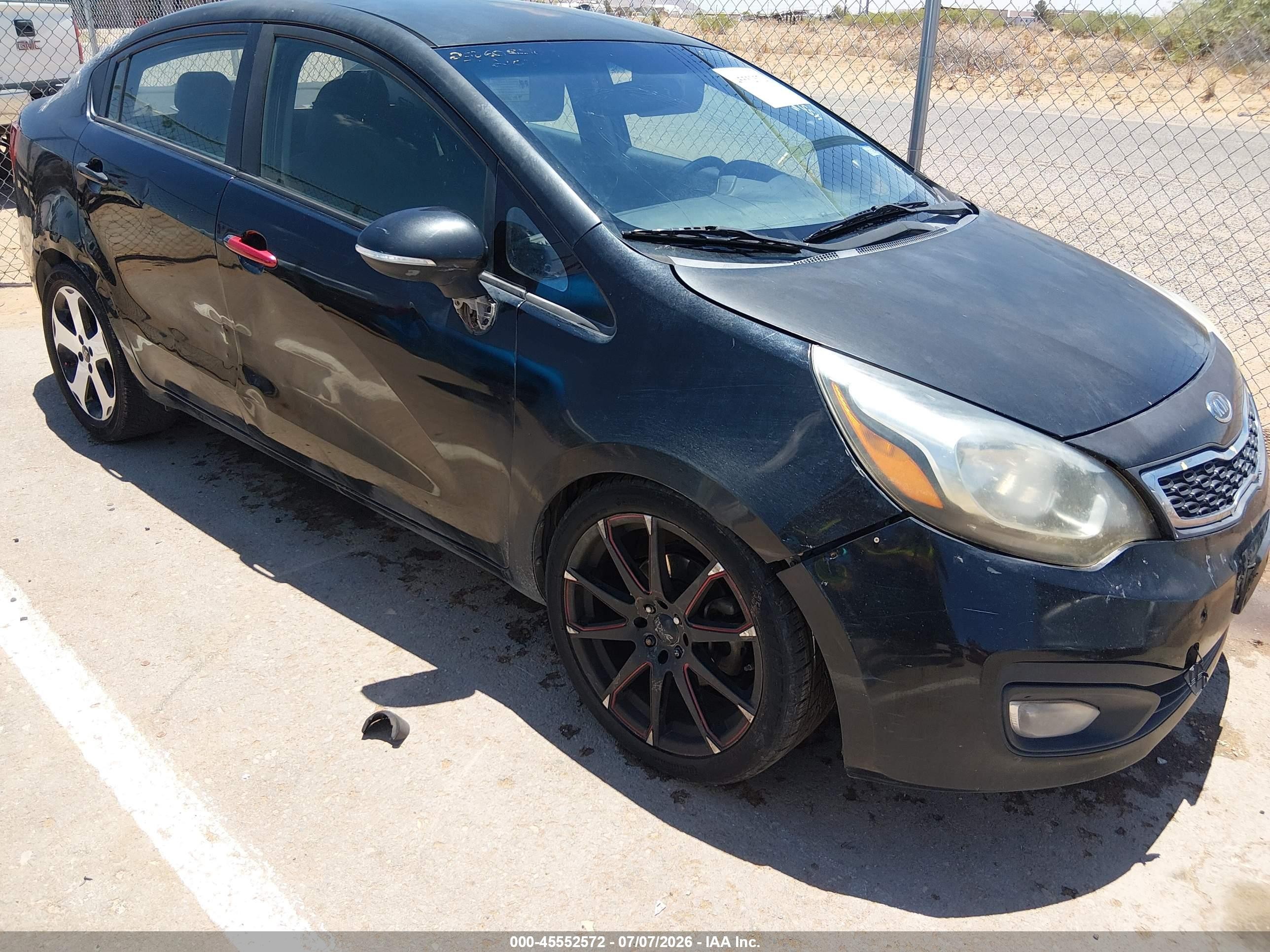 2012 Kia Rio Sx Черный vin: KNADN4A37C6084965