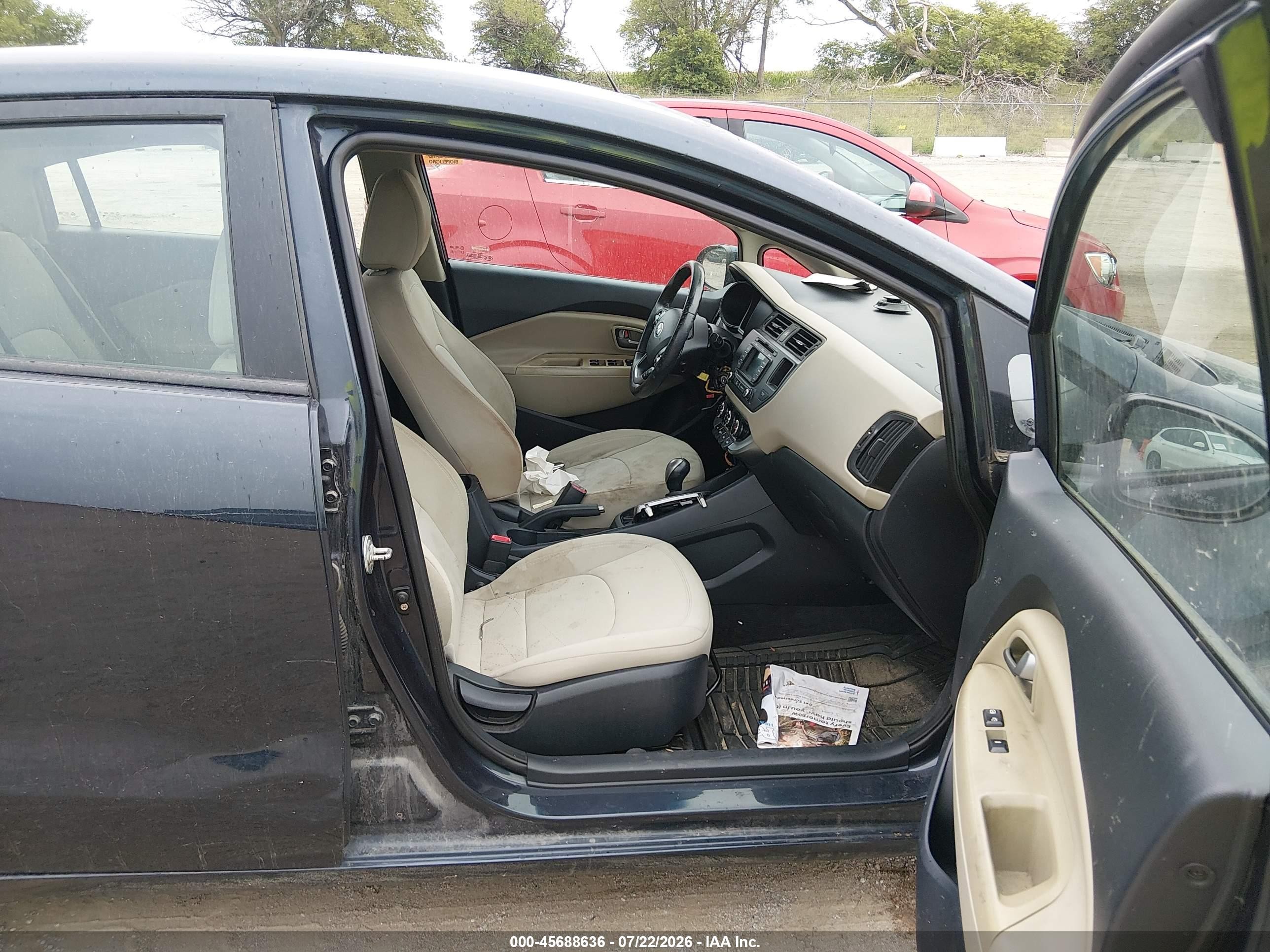 2013 Kia Rio Ex Dark Blue vin: KNADN4A37D6165823