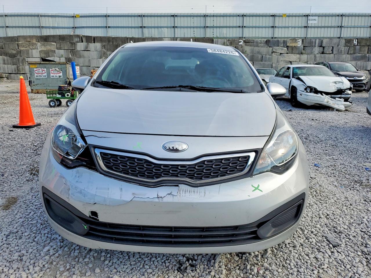 2013 Kia Rio Ex Серебряный vin: KNADN4A37D6231920