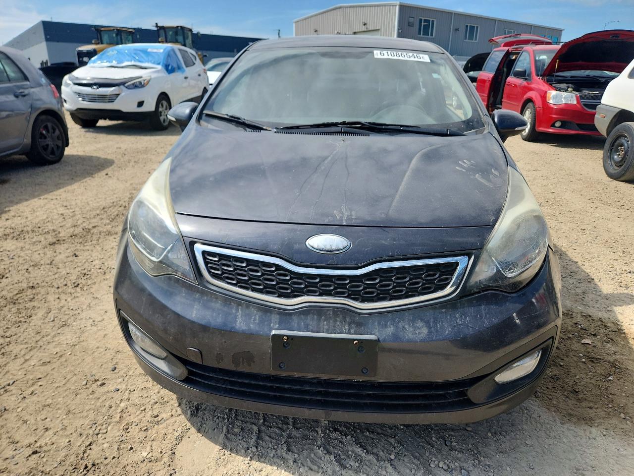 2013 Kia Rio Ex Gray vin: KNADN4A37D6232386