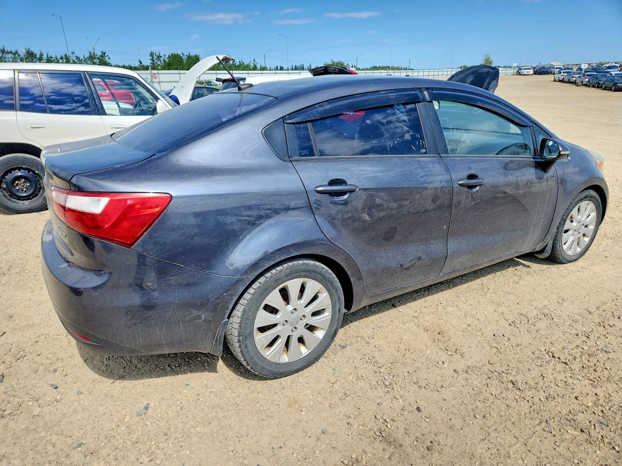 2013 Kia Rio Ex Gray vin: KNADN4A37D6232386