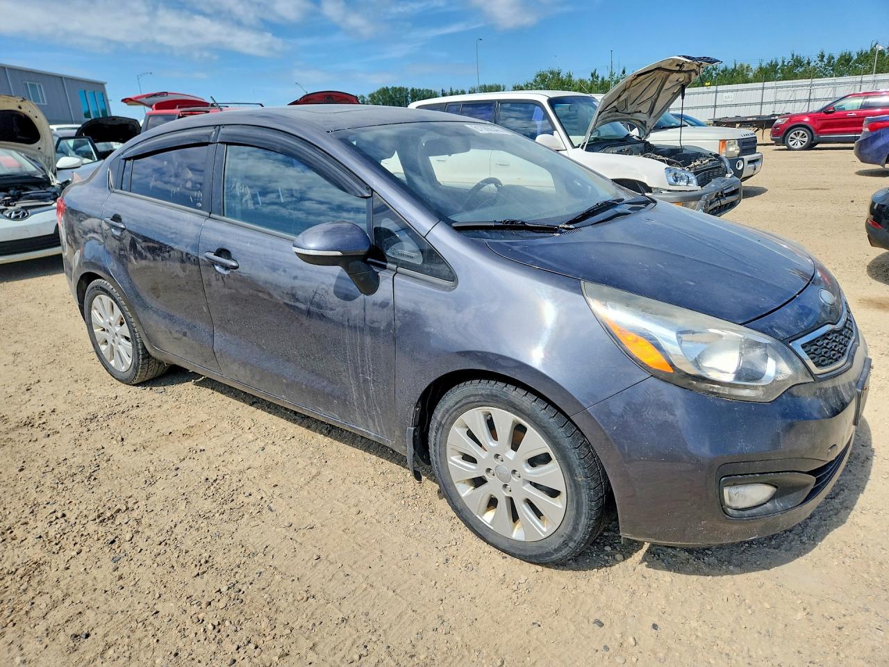 2013 Kia Rio Ex Gray vin: KNADN4A37D6232386