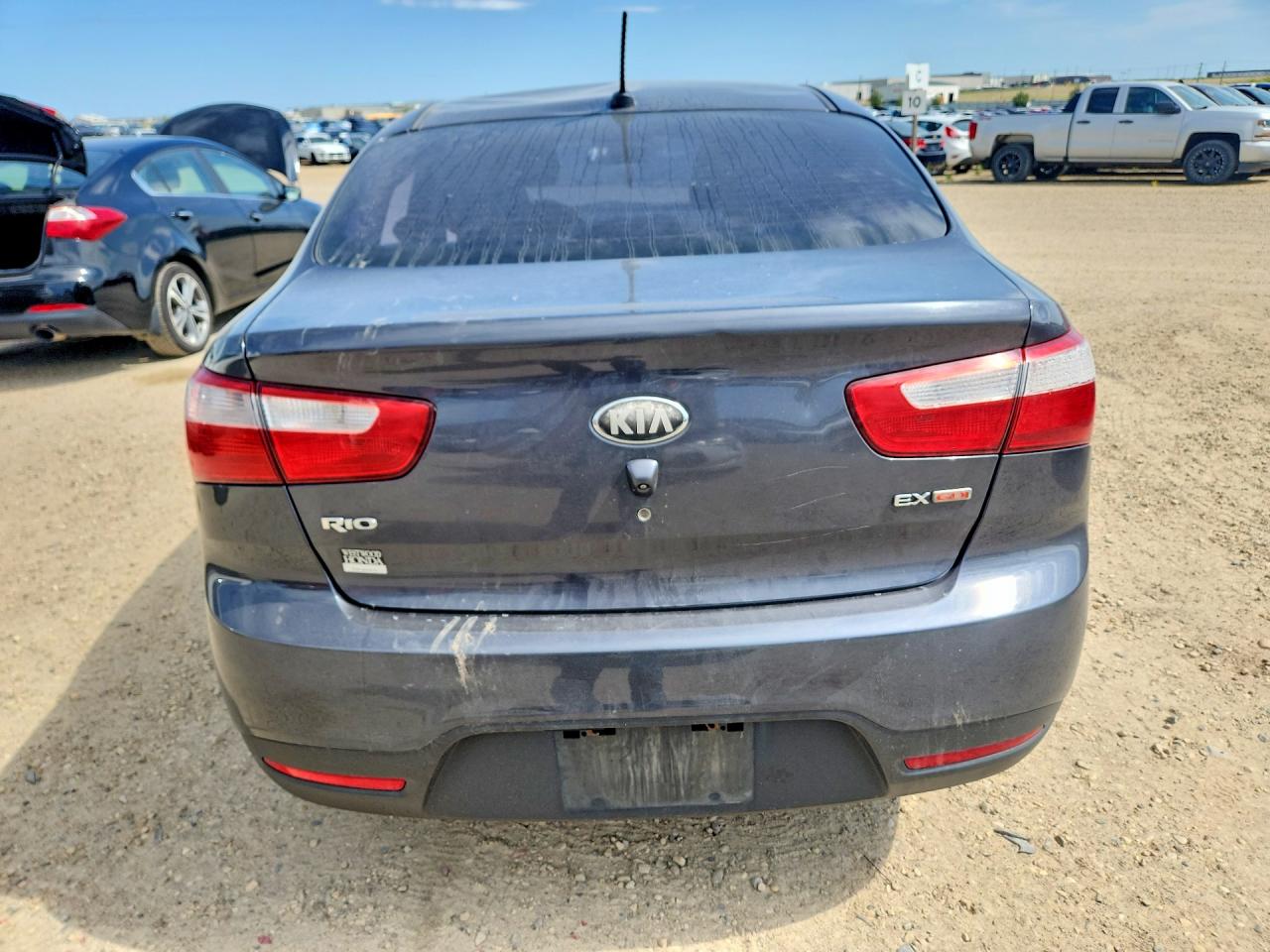 2013 Kia Rio Ex Gray vin: KNADN4A37D6232386