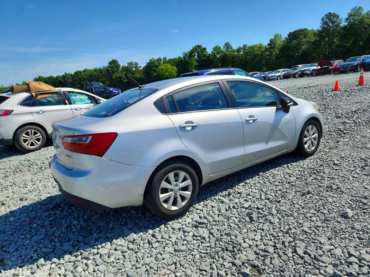 2013 Kia Rio Ex Серебряный vin: KNADN4A37D6305188