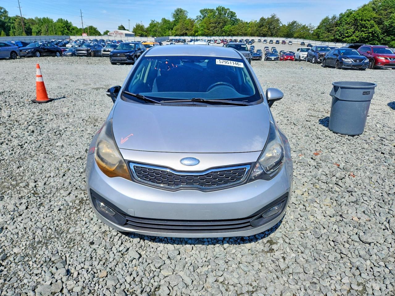 2013 Kia Rio Ex Серебряный vin: KNADN4A37D6305188