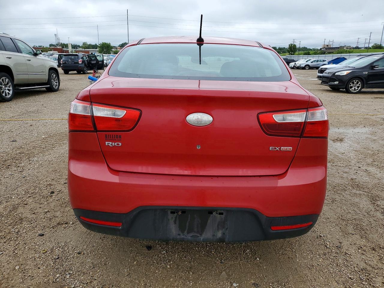 2013 Kia Rio Ex Красный vin: KNADN4A38D6134743