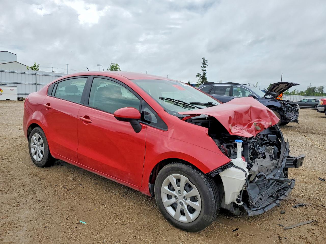 2013 Kia Rio Ex Красный vin: KNADN4A38D6134743