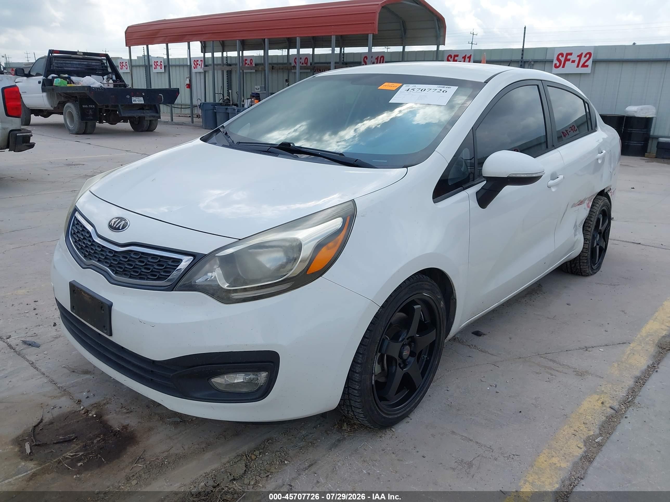 2013 Kia Rio Sx White vin: KNADN4A38D6271083
