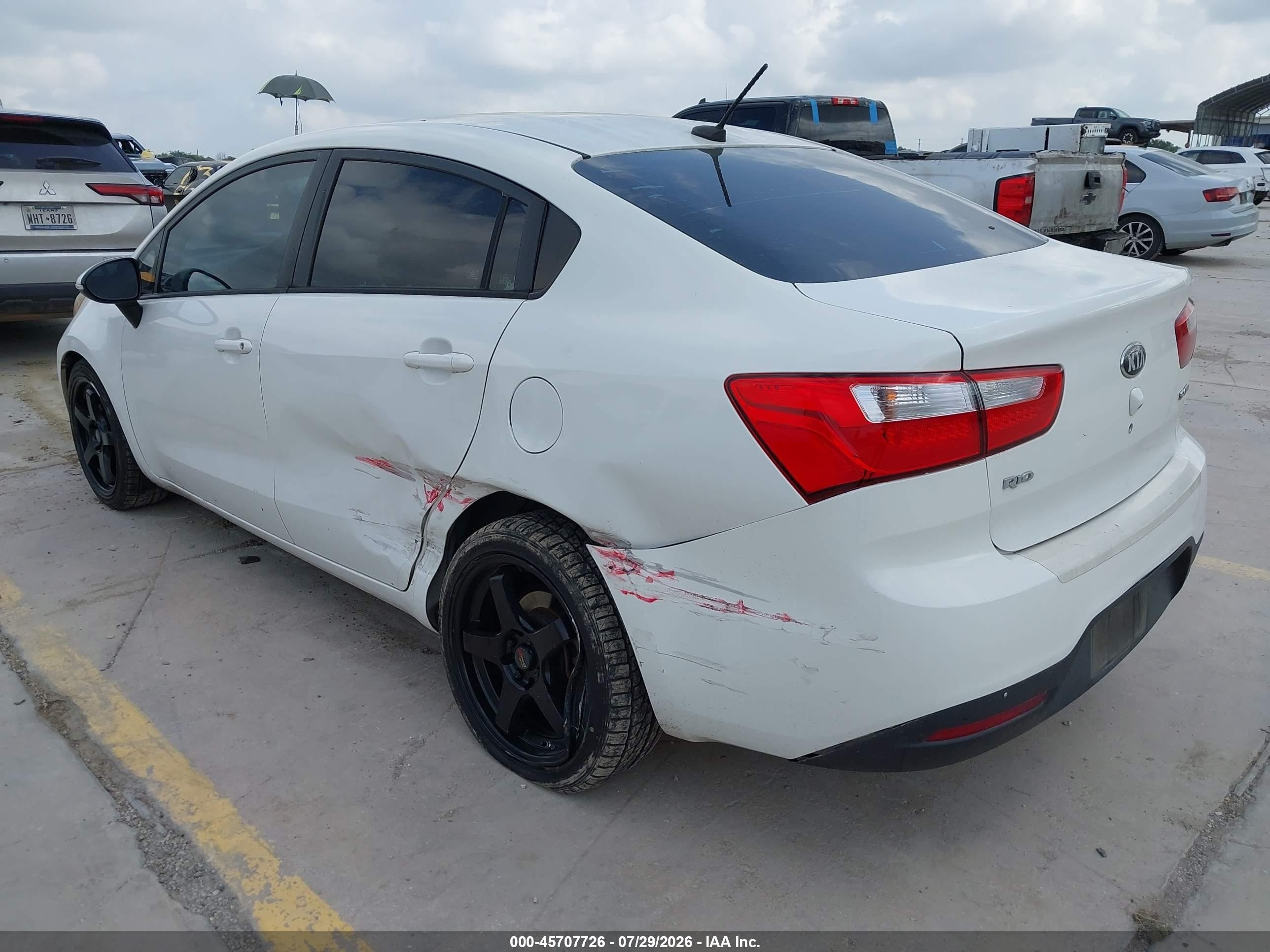 2013 Kia Rio Sx White vin: KNADN4A38D6271083