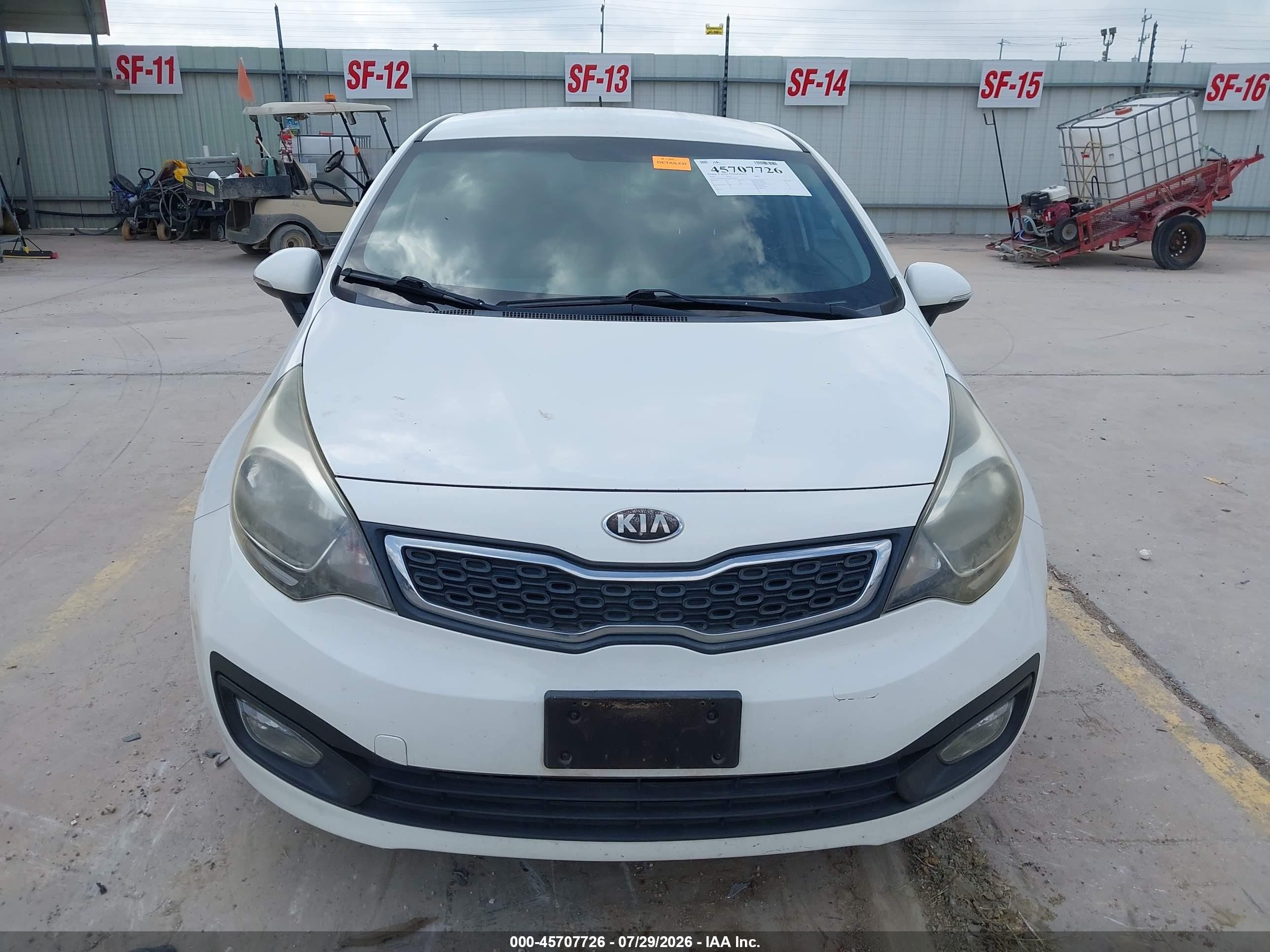 2013 Kia Rio Sx White vin: KNADN4A38D6271083