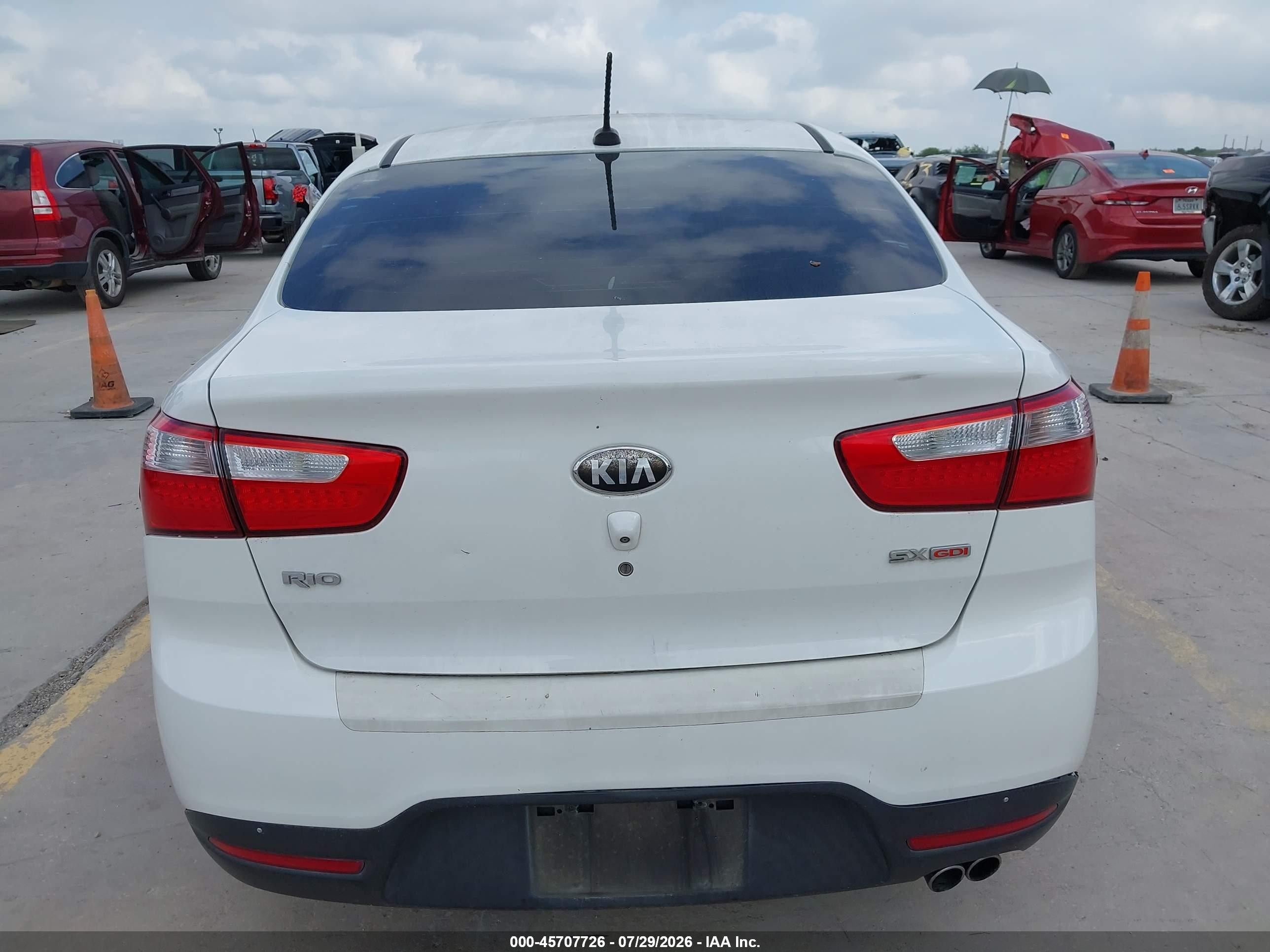 2013 Kia Rio Sx White vin: KNADN4A38D6271083