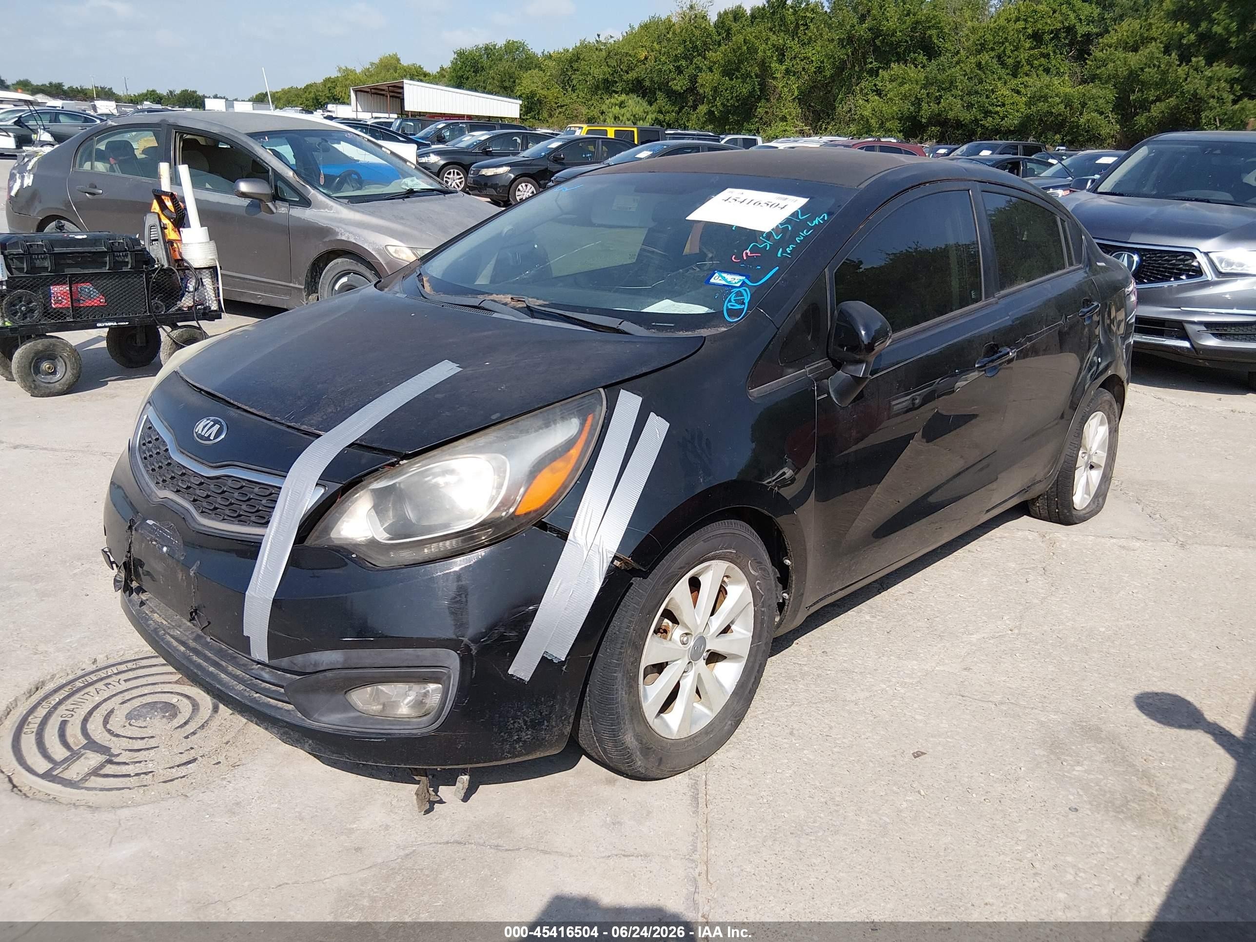 2013 Kia Rio Ex Black vin: KNADN4A38D6312392