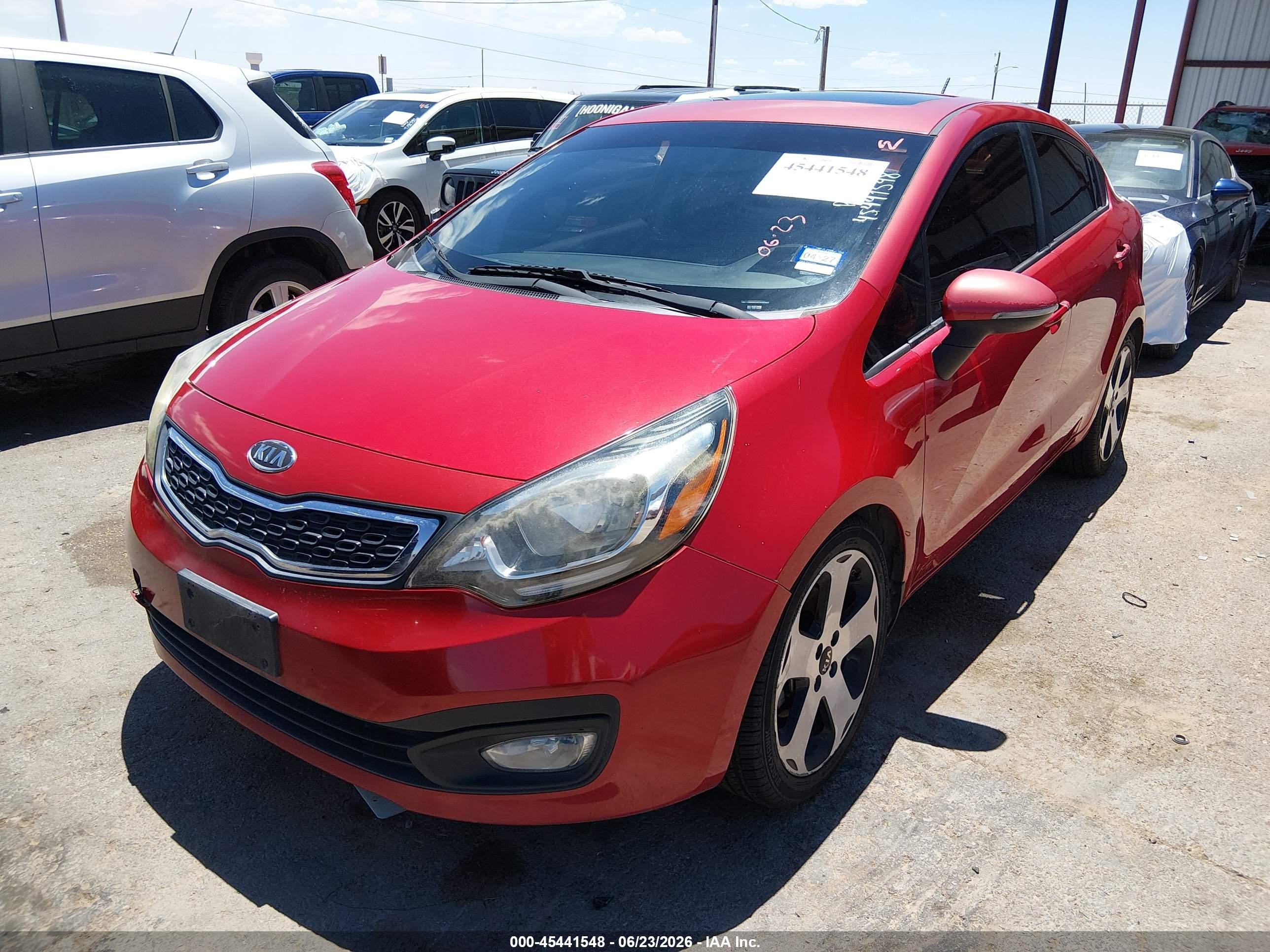 2012 Kia Rio Sx Красный vin: KNADN4A39C6084983