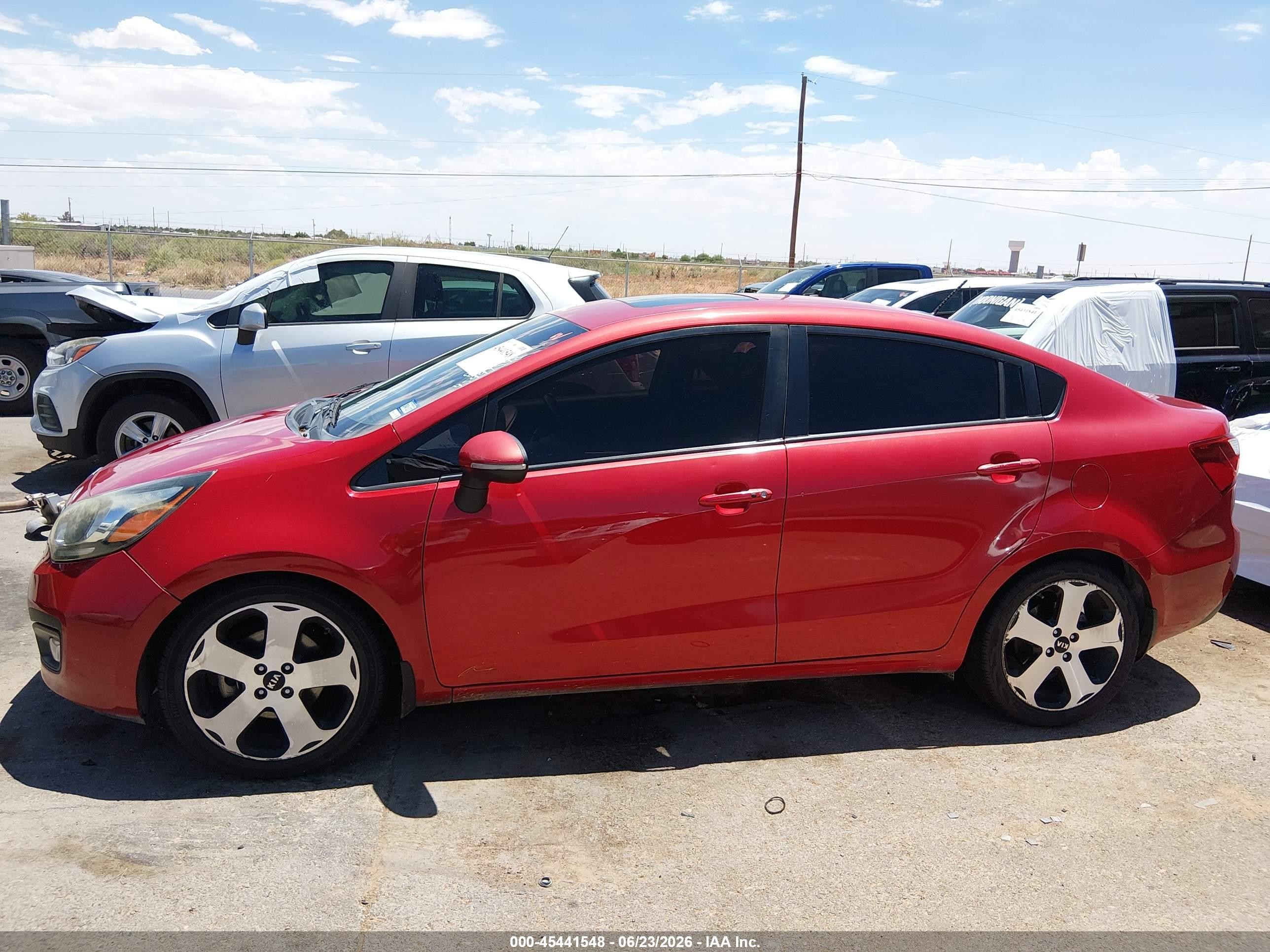2012 Kia Rio Sx Красный vin: KNADN4A39C6084983