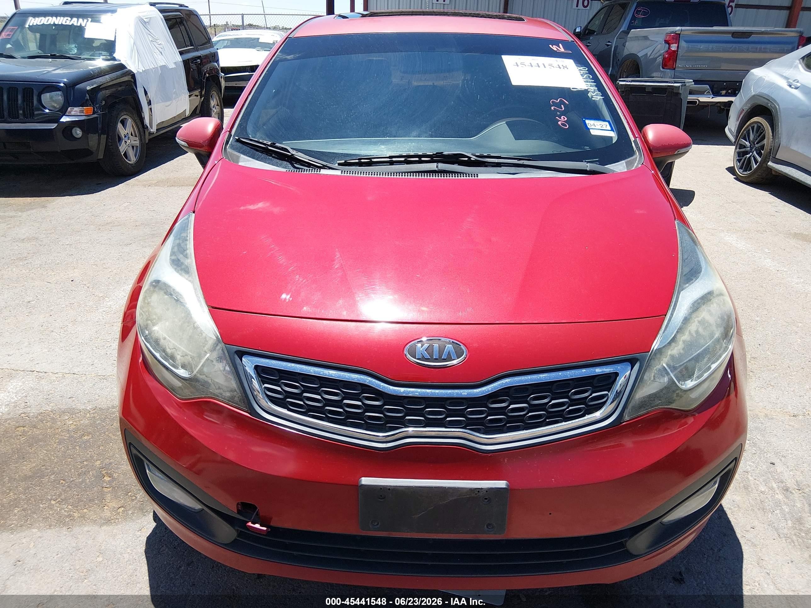 2012 Kia Rio Sx Красный vin: KNADN4A39C6084983