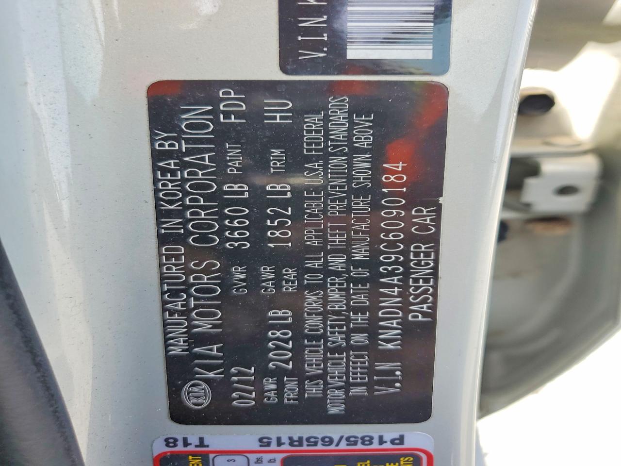 2012 Kia Rio Ex Silver vin: KNADN4A39C6090184