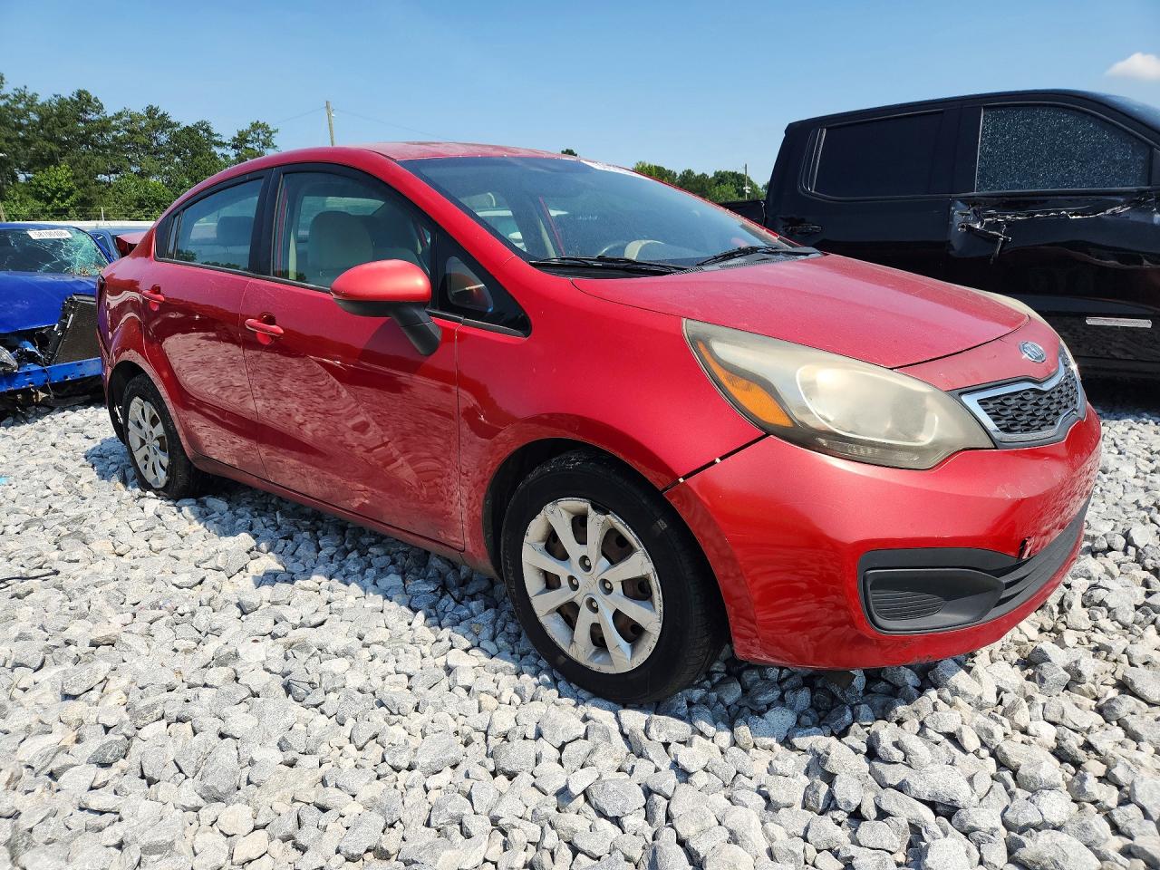 2013 Kia Rio Ex Red vin: KNADN4A39D6123086