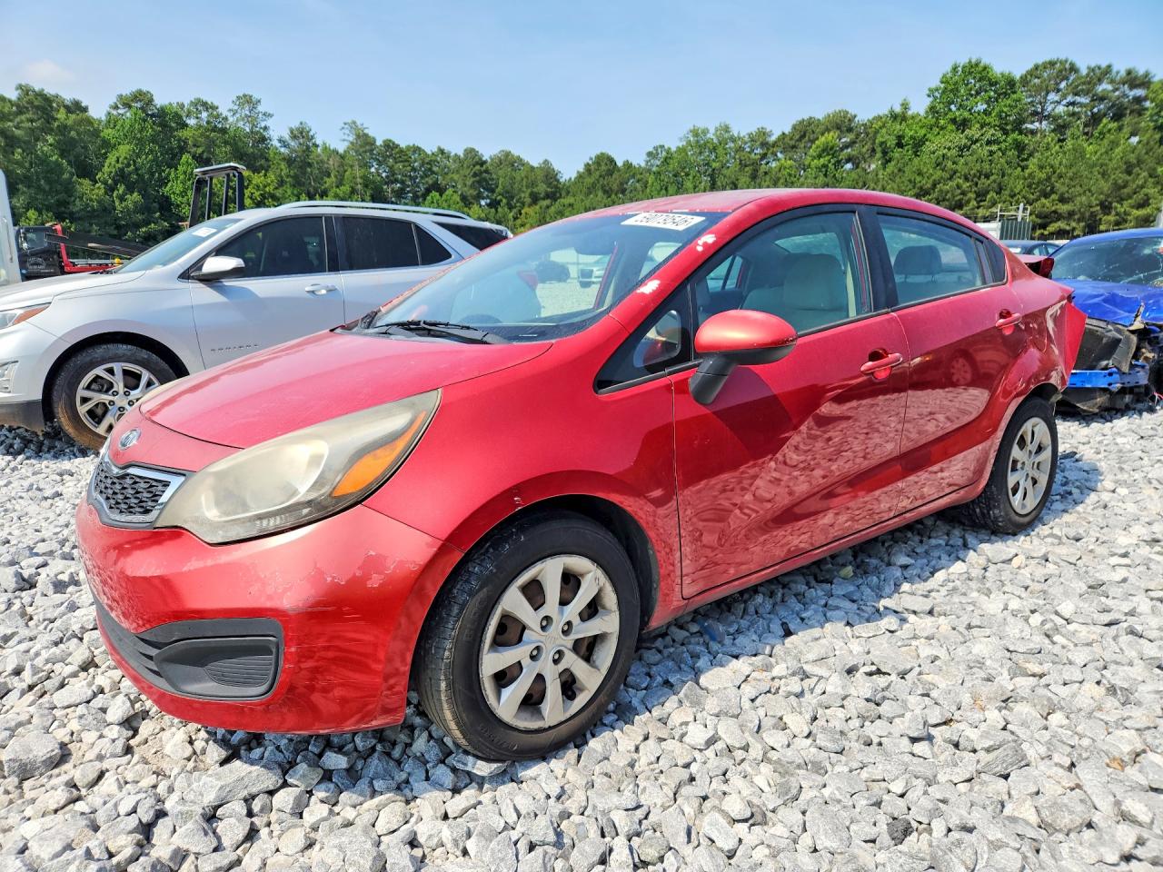2013 Kia Rio Ex Red vin: KNADN4A39D6123086