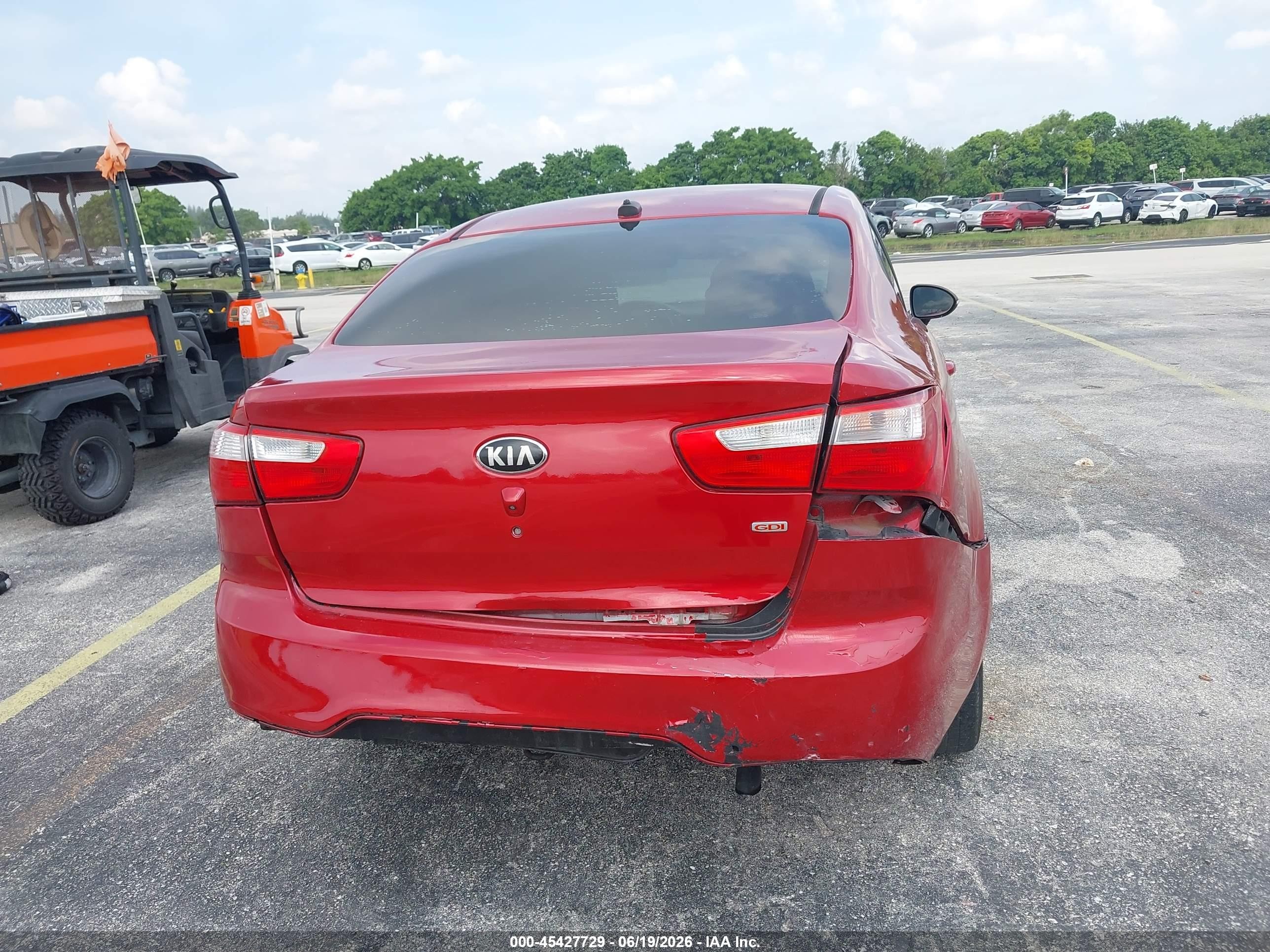 2013 Kia Rio Ex Красный vin: KNADN4A39D6211300
