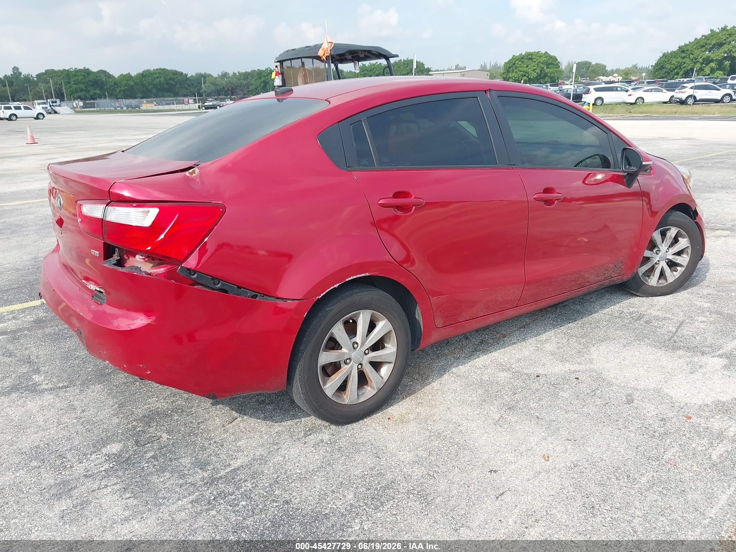 2013 Kia Rio Ex Красный vin: KNADN4A39D6211300