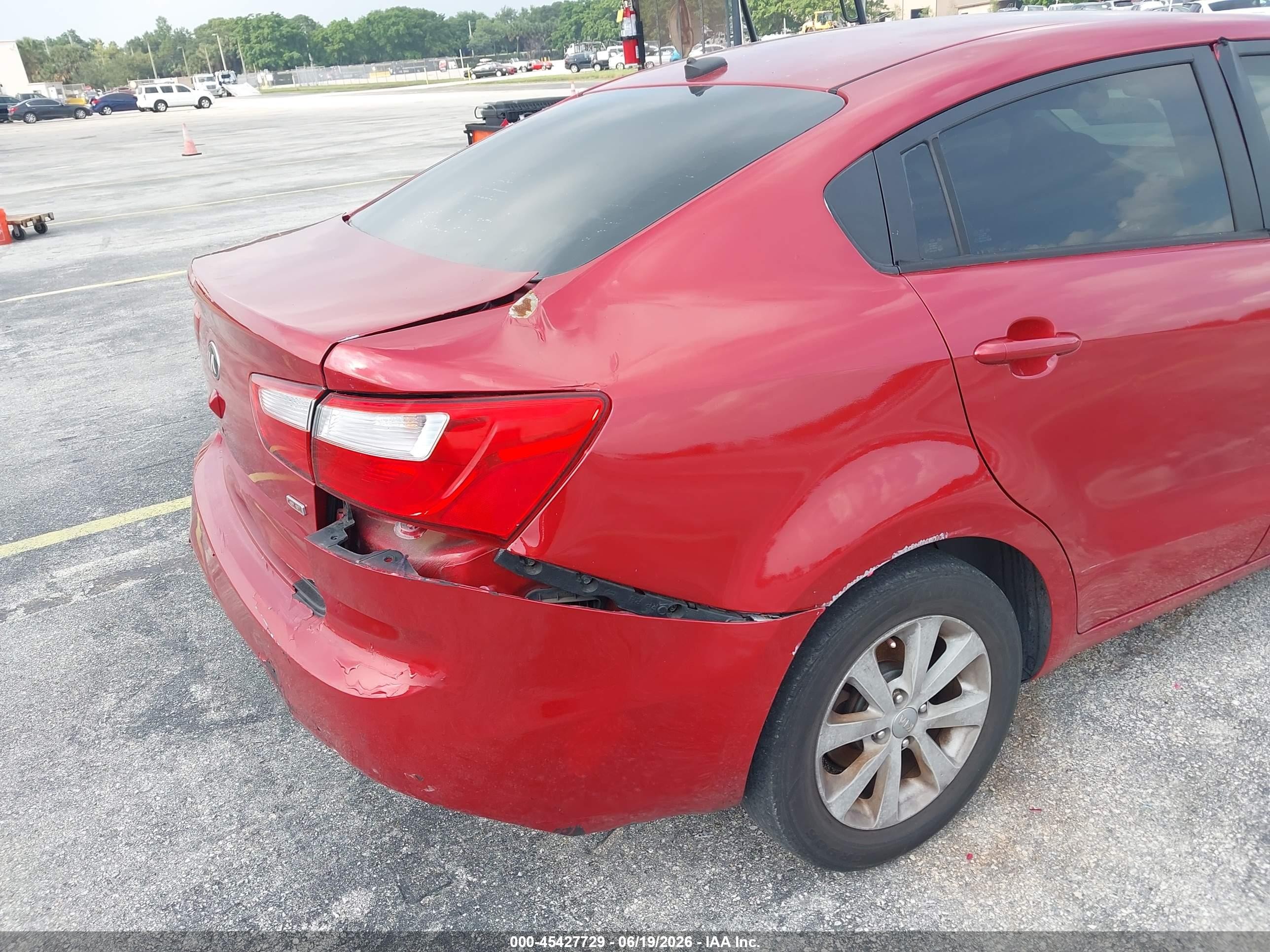 2013 Kia Rio Ex Красный vin: KNADN4A39D6211300