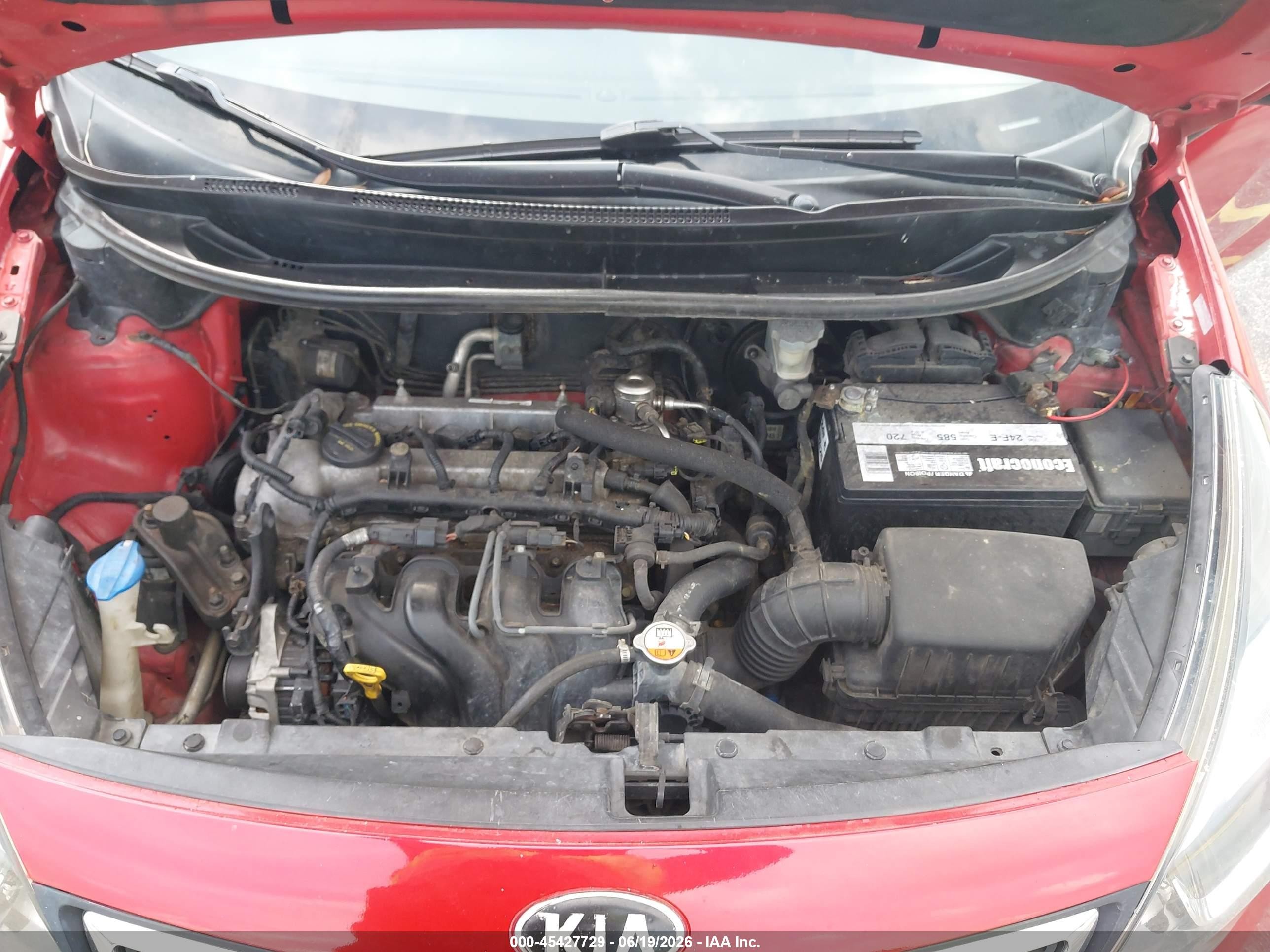 2013 Kia Rio Ex Красный vin: KNADN4A39D6211300