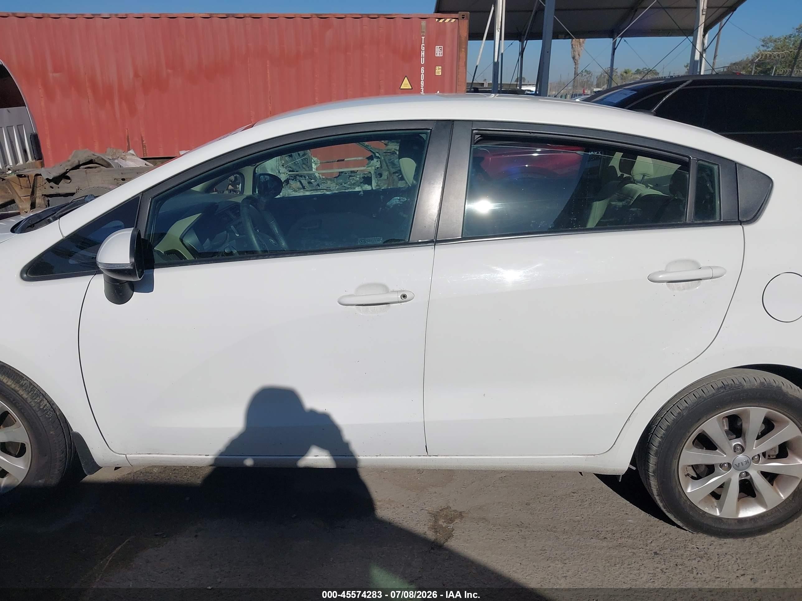 2013 Kia Rio Ex White vin: KNADN4A39D6226525