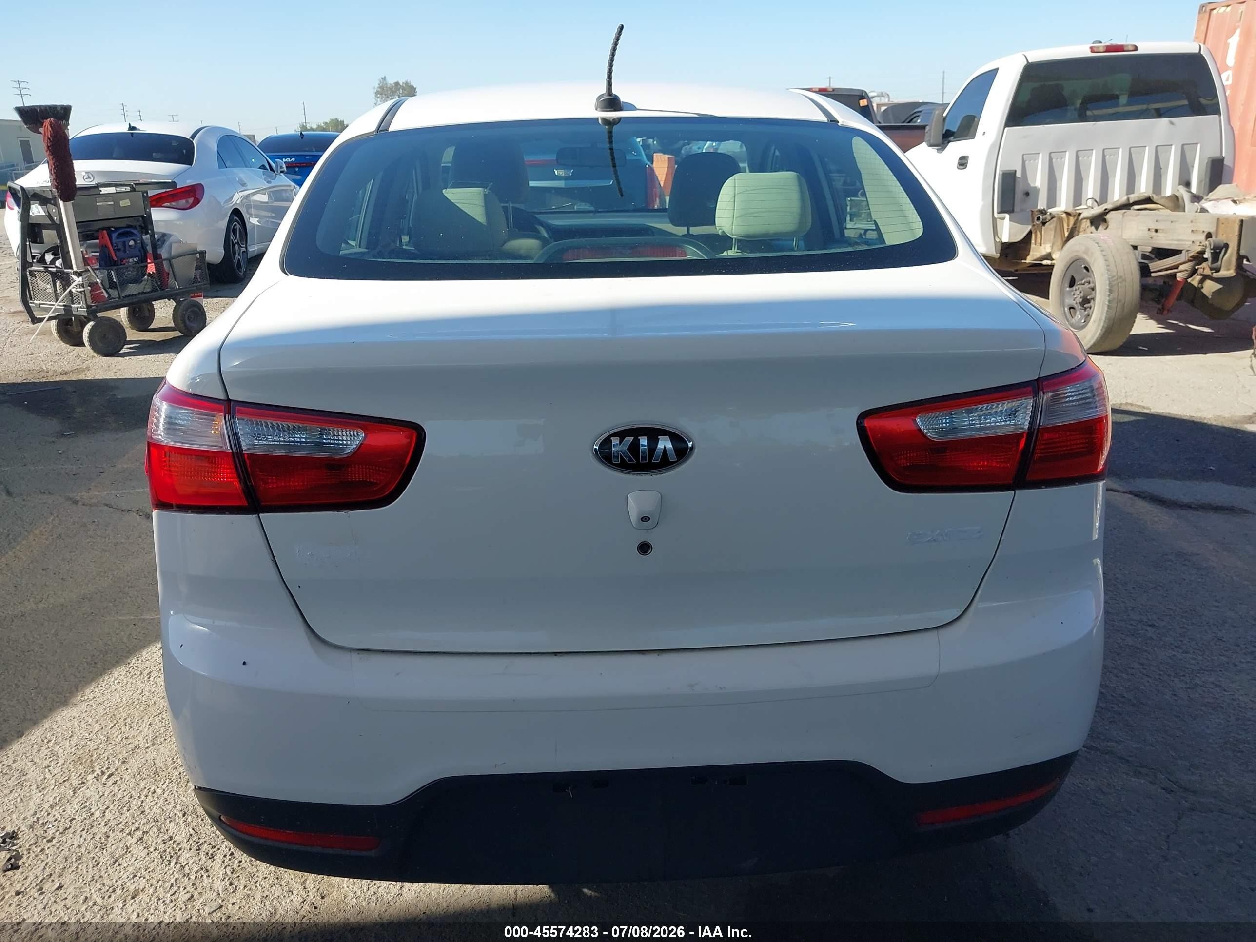 2013 Kia Rio Ex White vin: KNADN4A39D6226525