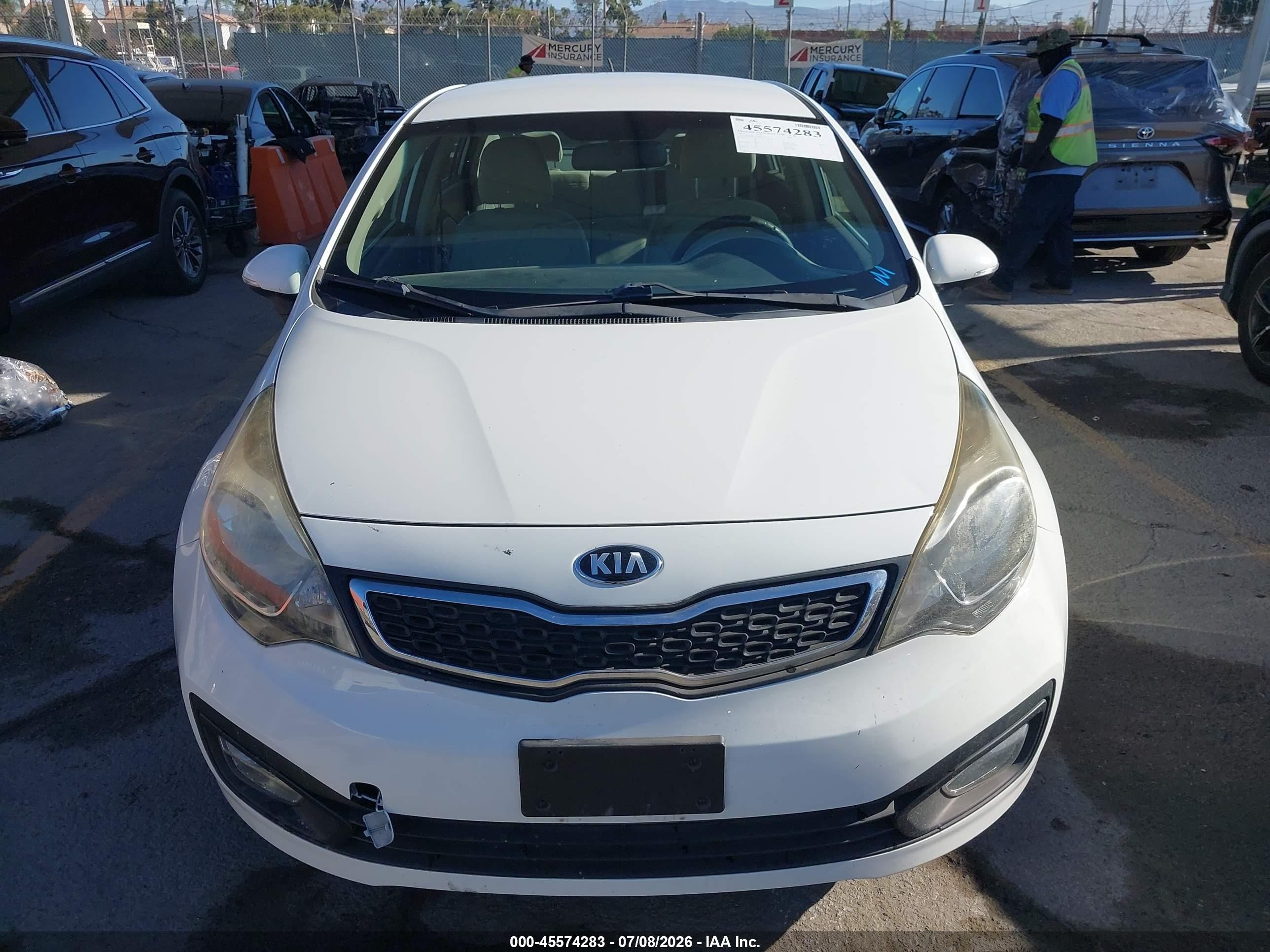 2013 Kia Rio Ex White vin: KNADN4A39D6226525