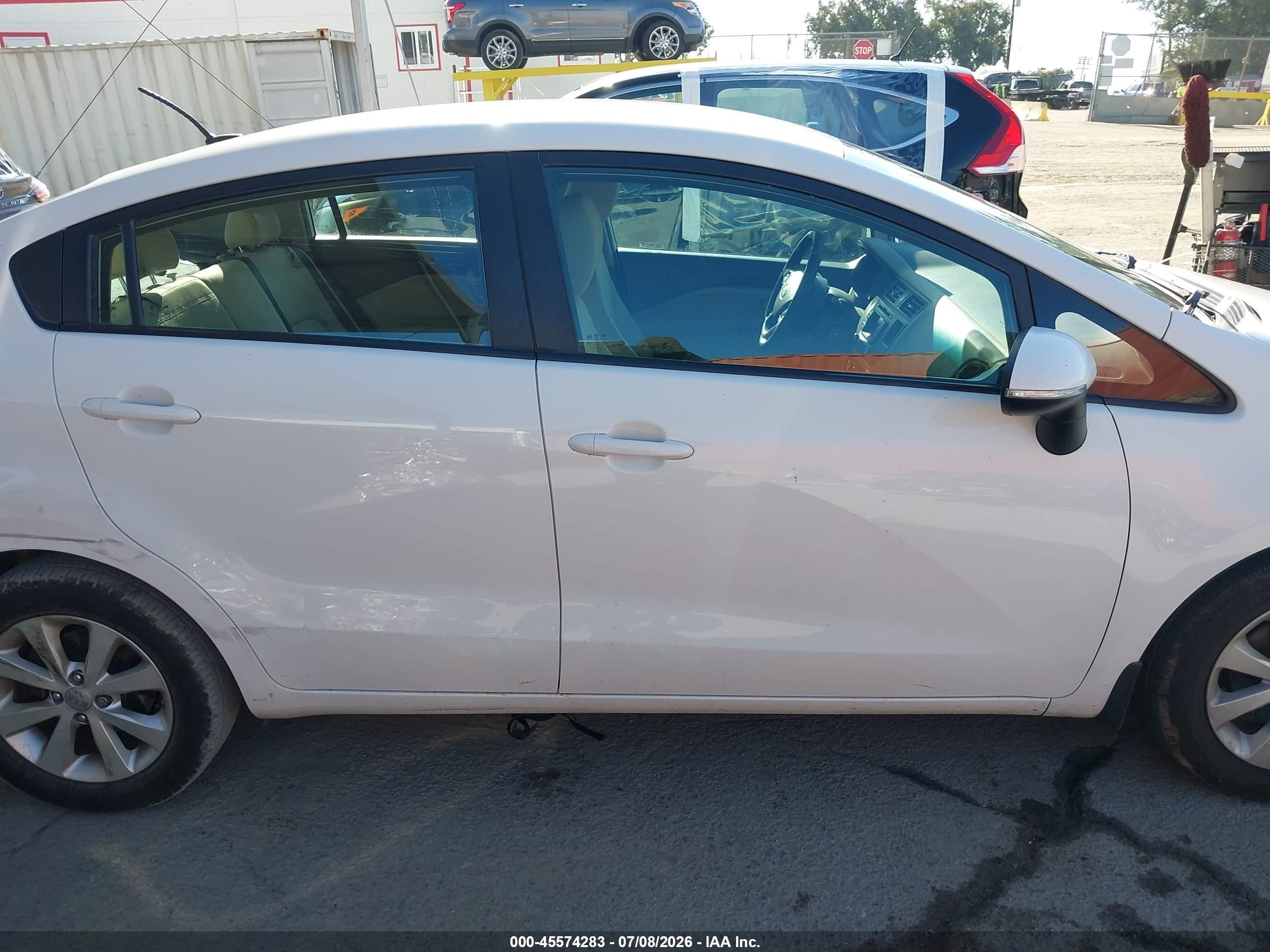 2013 Kia Rio Ex White vin: KNADN4A39D6226525