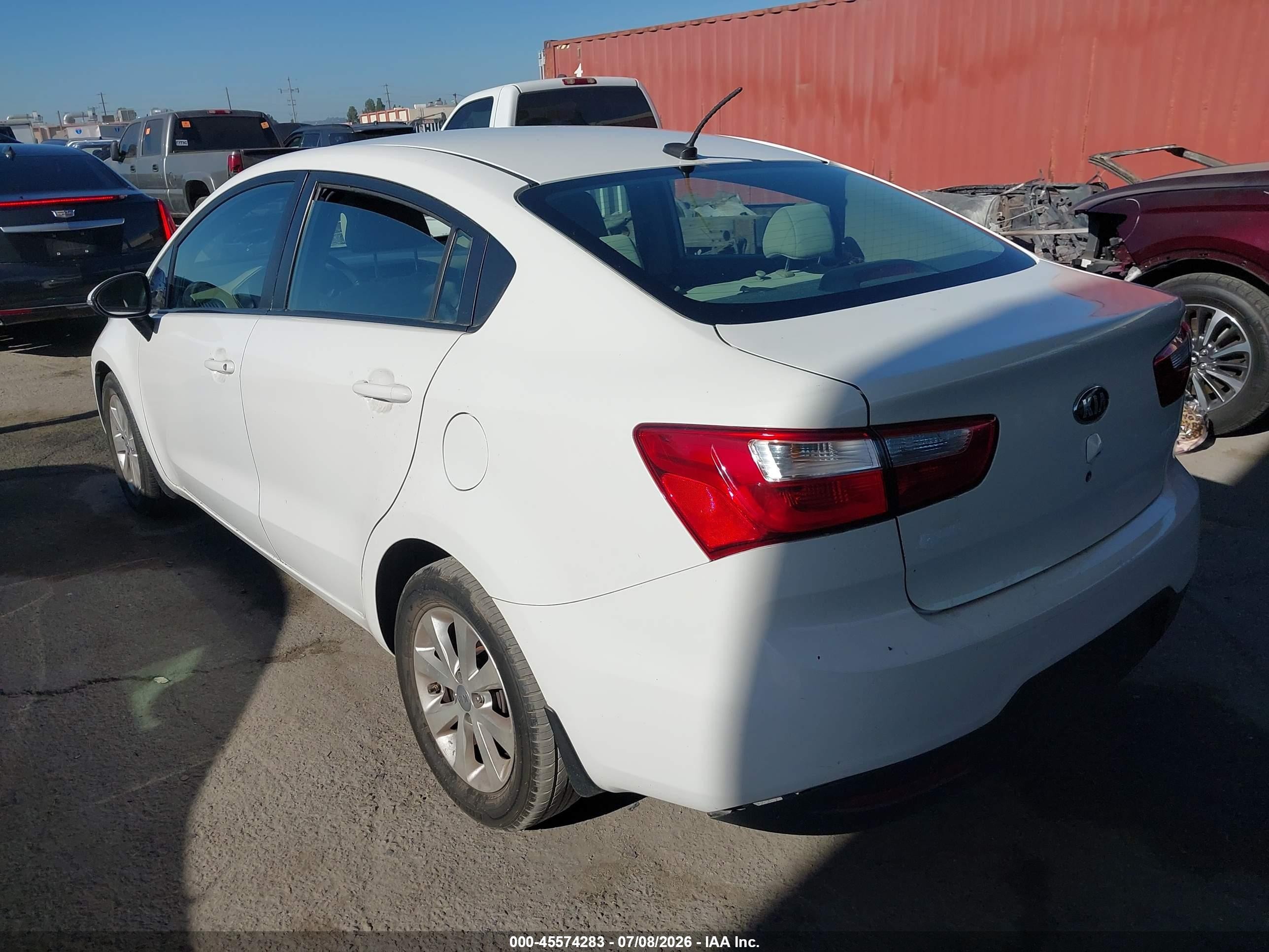 2013 Kia Rio Ex White vin: KNADN4A39D6226525