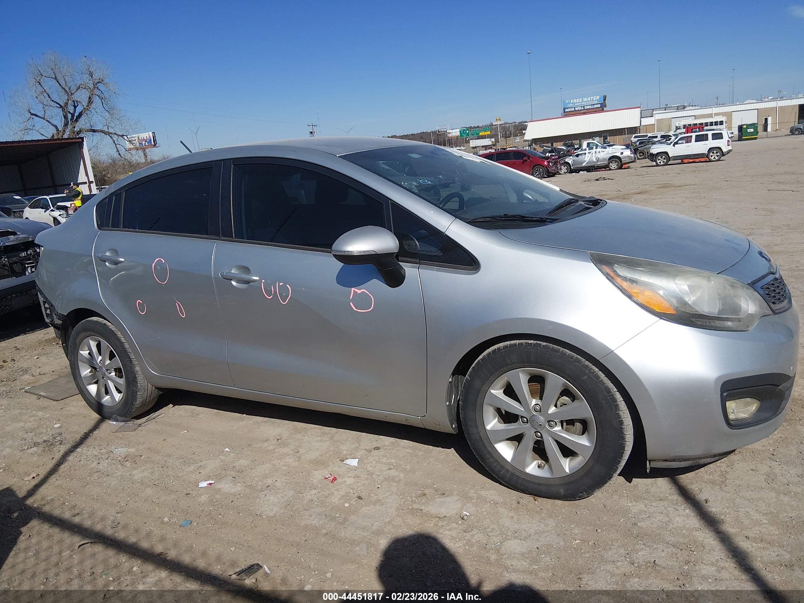 2014 Kia Rio Ex Серебряный vin: KNADN4A39E6353468