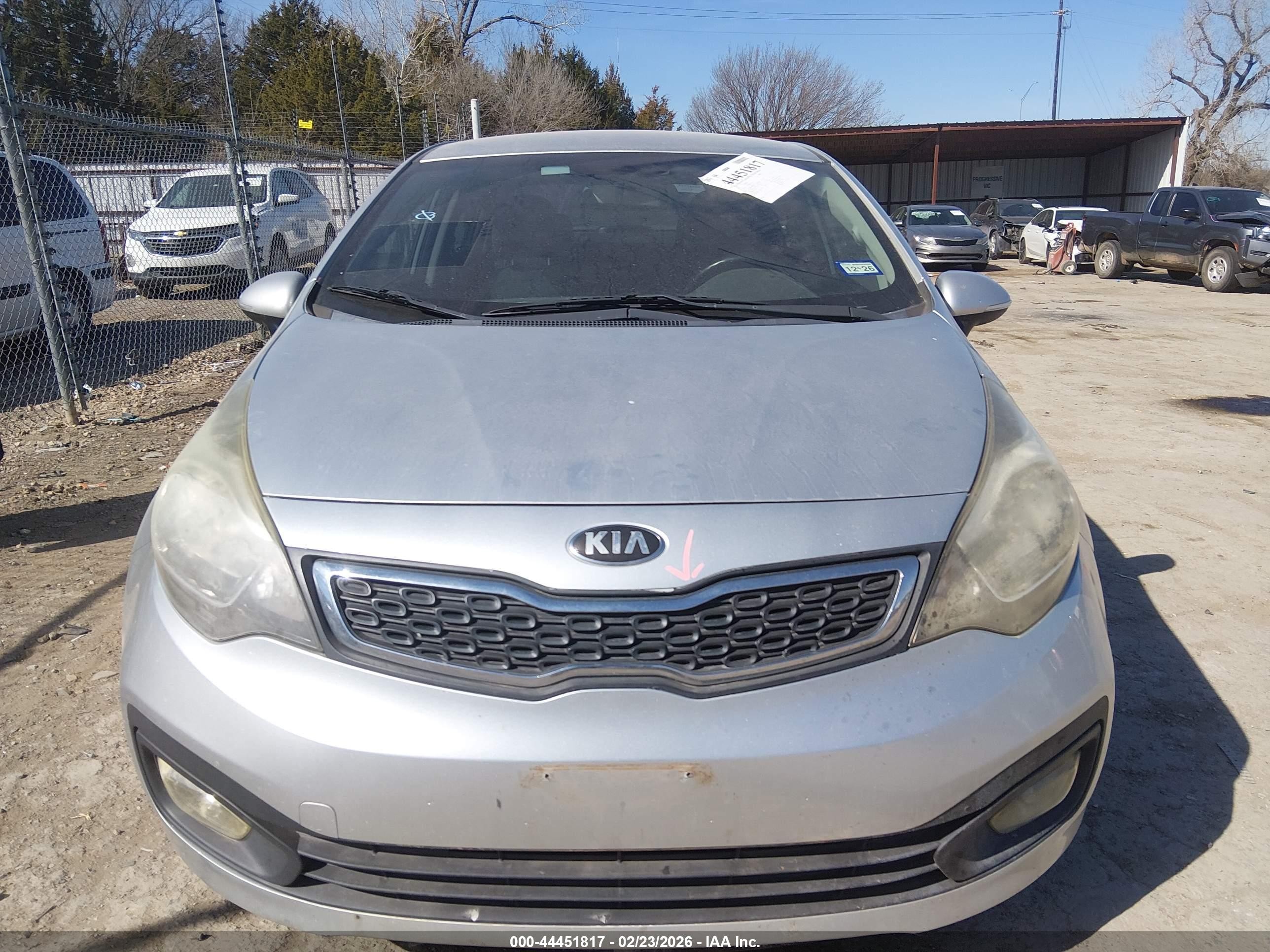 2014 Kia Rio Ex Серебряный vin: KNADN4A39E6353468