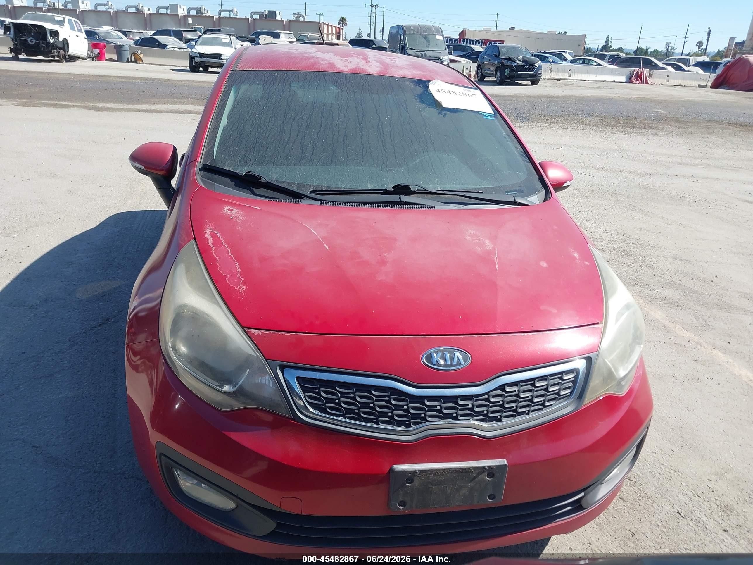 2013 Kia Rio Ex Red vin: KNADN4A3XD6099672