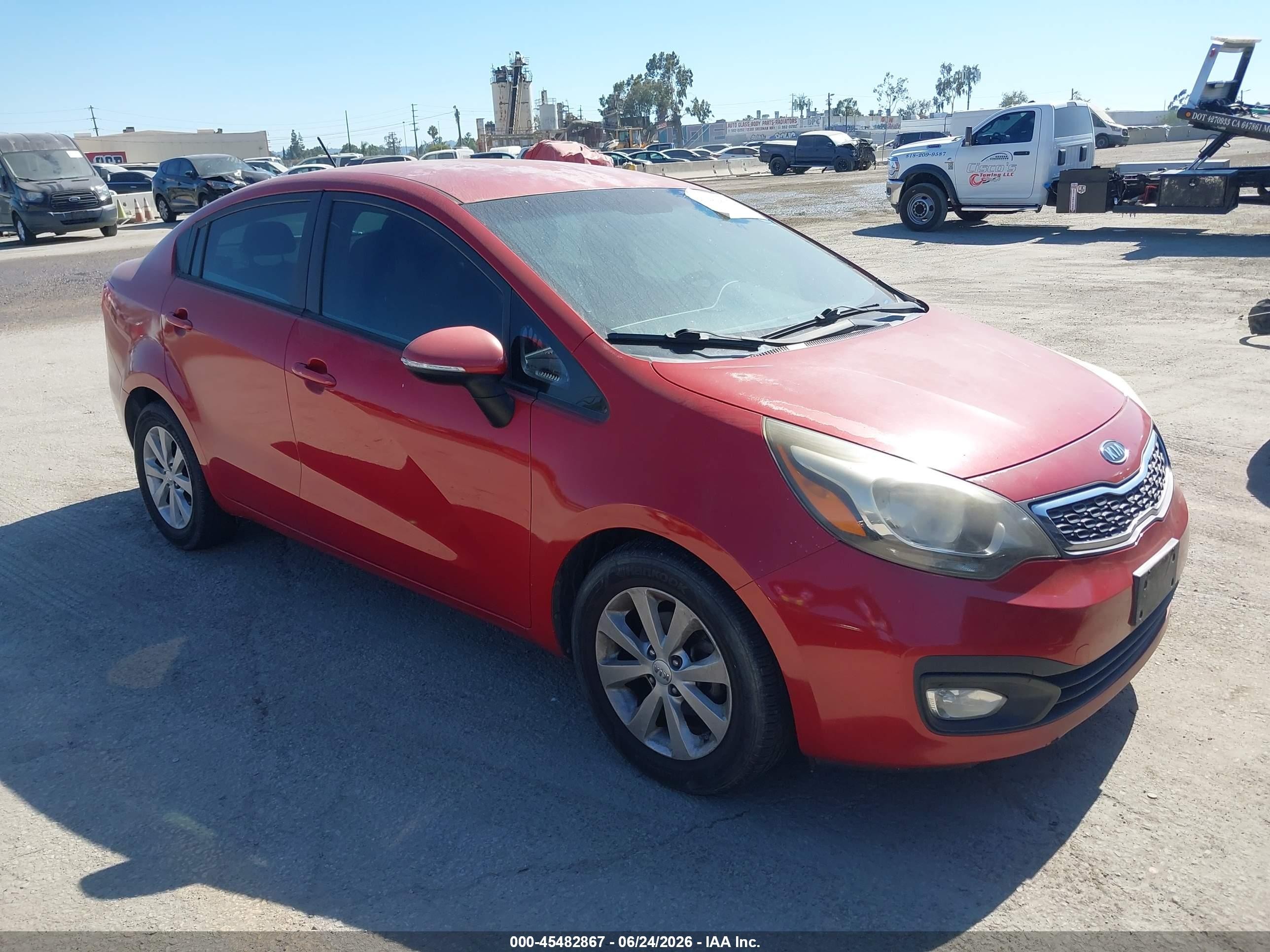 2013 Kia Rio Ex Red vin: KNADN4A3XD6099672
