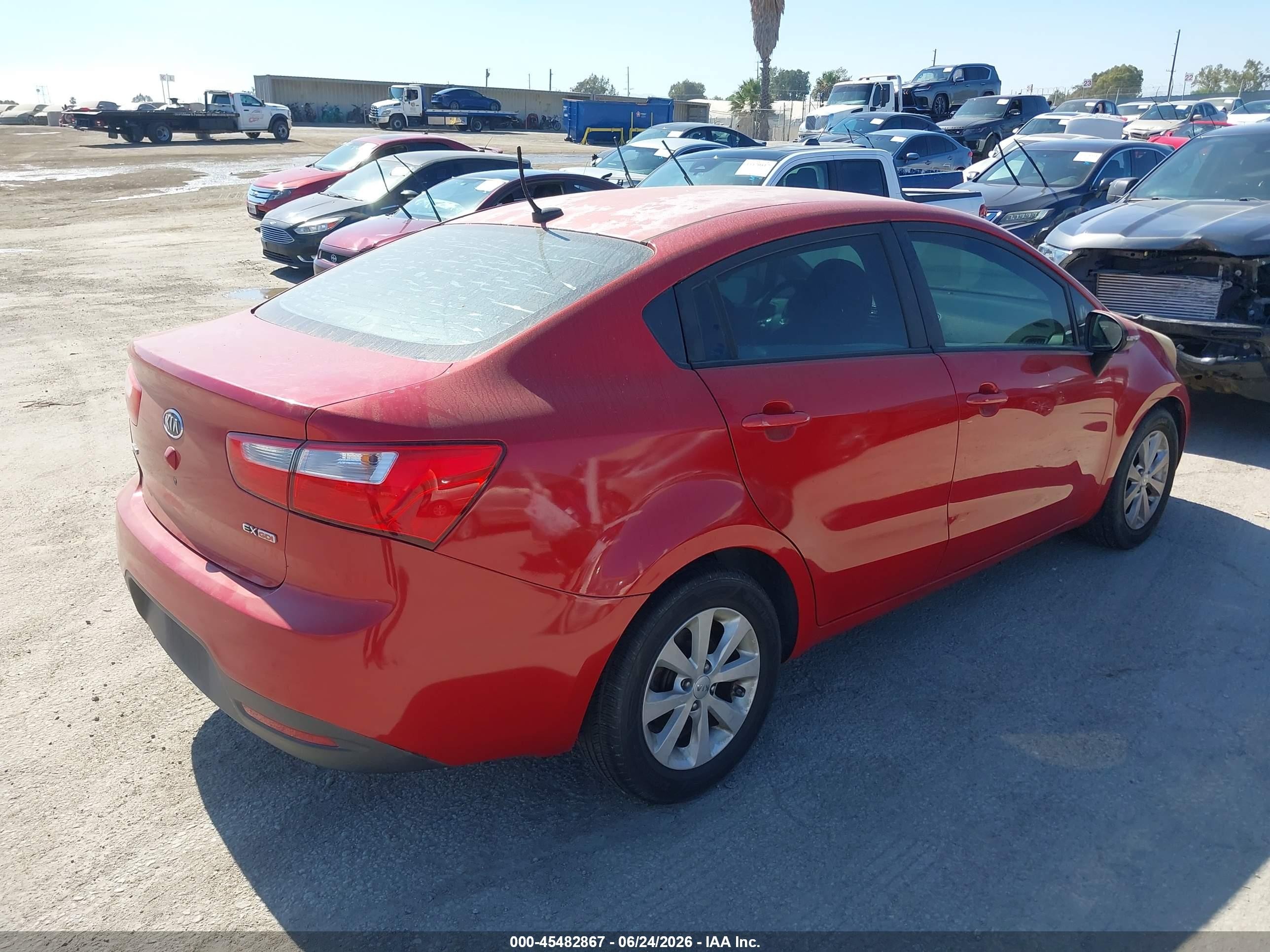 2013 Kia Rio Ex Red vin: KNADN4A3XD6099672