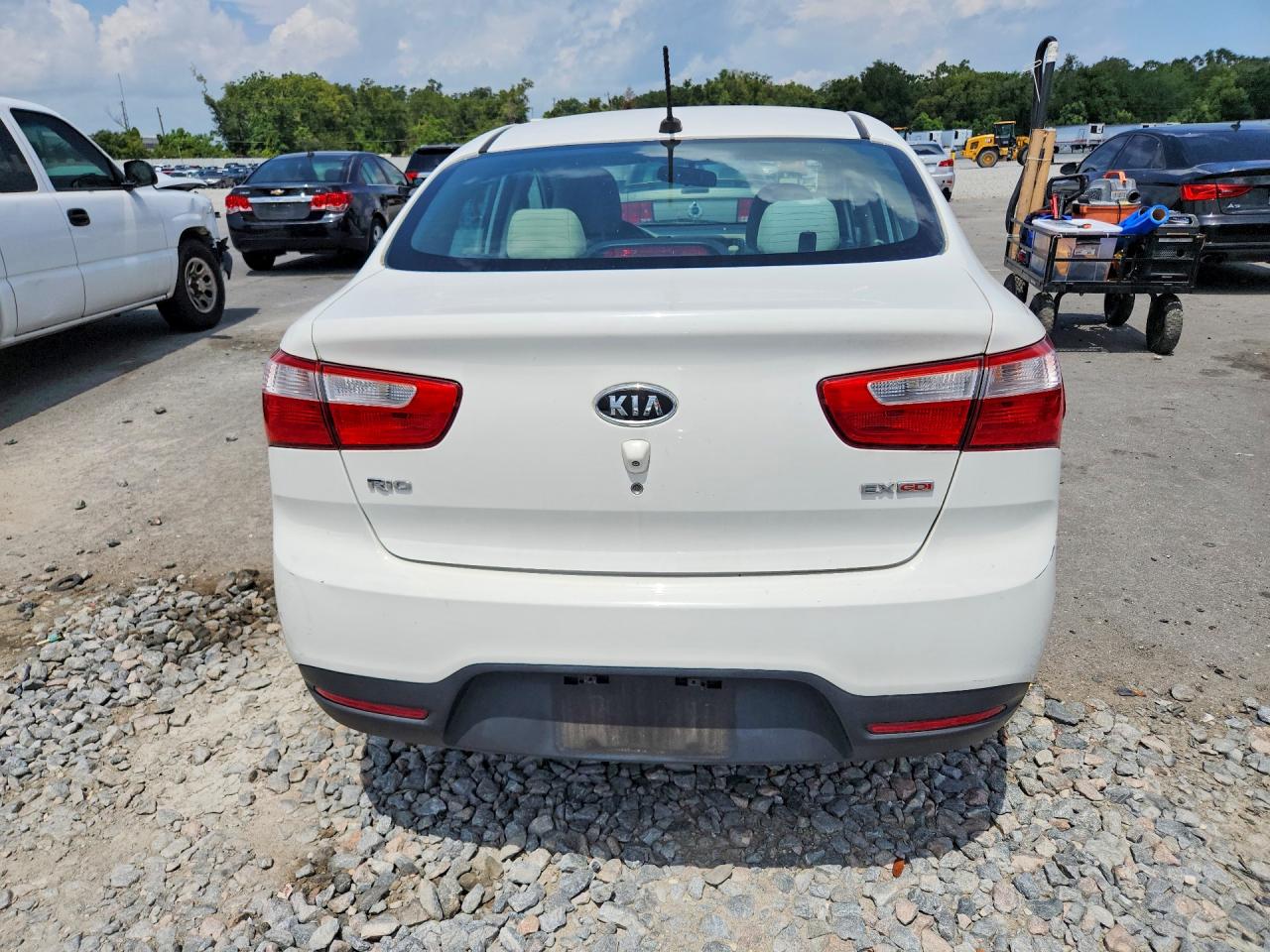 2013 Kia Rio Ex White vin: KNADN4A3XD6131004