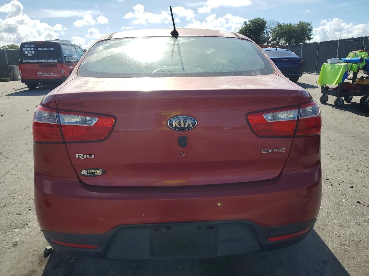 2013 Kia Rio Ex Red vin: KNADN4A3XD6141063
