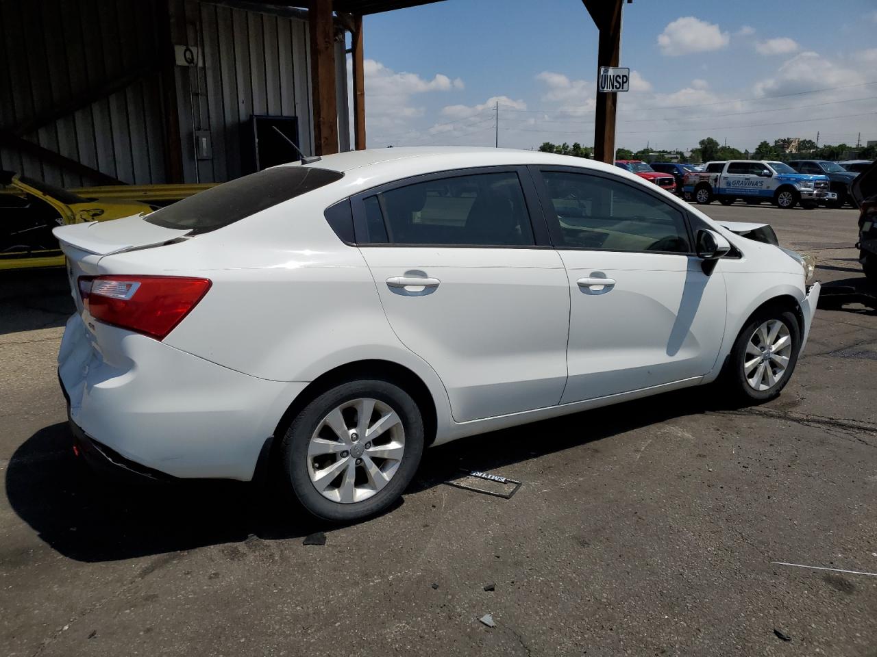 2013 Kia Rio Ex White vin: KNADN4A3XD6229949
